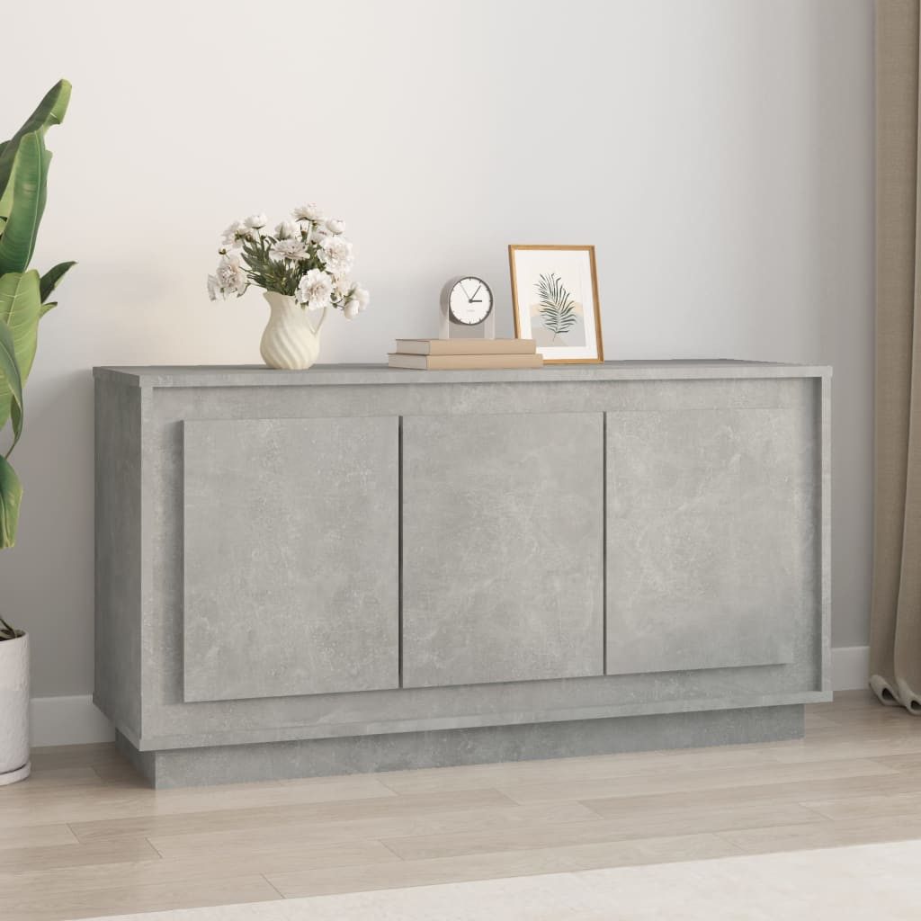 vidaXL Sideboard Sideboard Betongrau 102x35x55 cm Spanplatte
