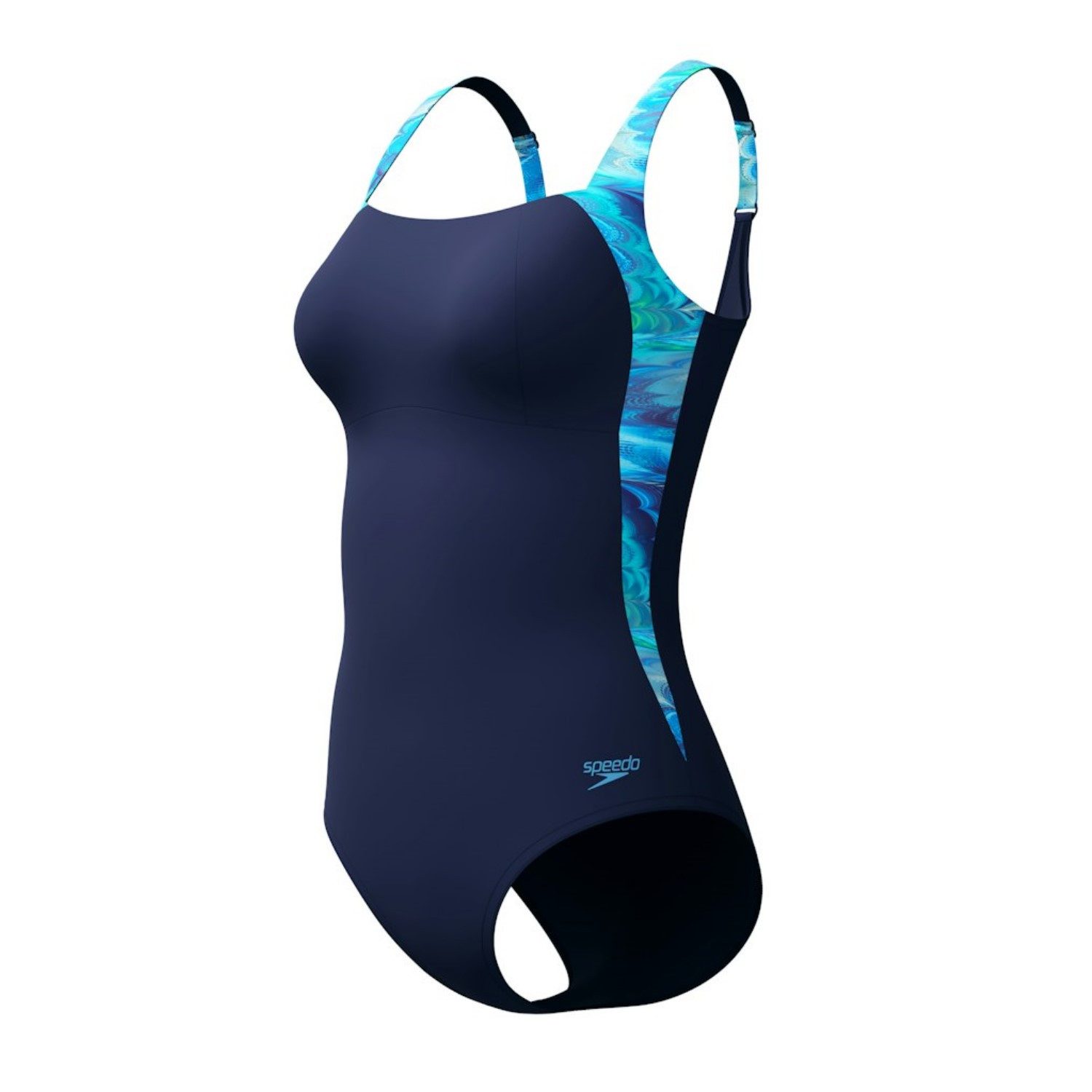 Speedo Badeanzug Shaping Lunaelustre Badeanzug mit verstellbaren Trägern mit Sharping Effekt