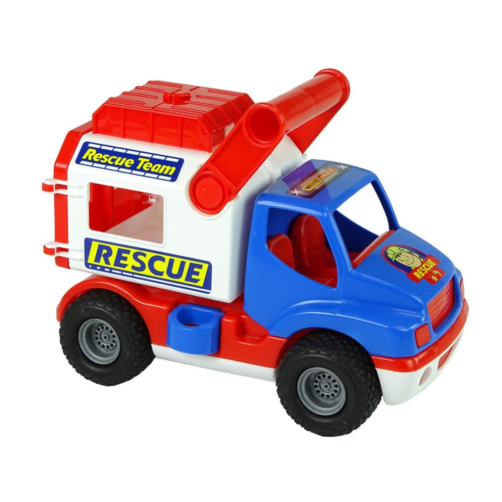 WADER QUALITY TOYS Spielzeug-Boot Blauer und weißer Polesie ConsTruck Rettungswagen 41937