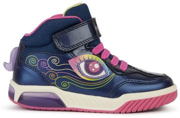 Geox Blinkschuh J INEK GIRL Sneaker mit cooler Blinkfunktion, Freizeitschuh, Halbschuh, Schnürschuh