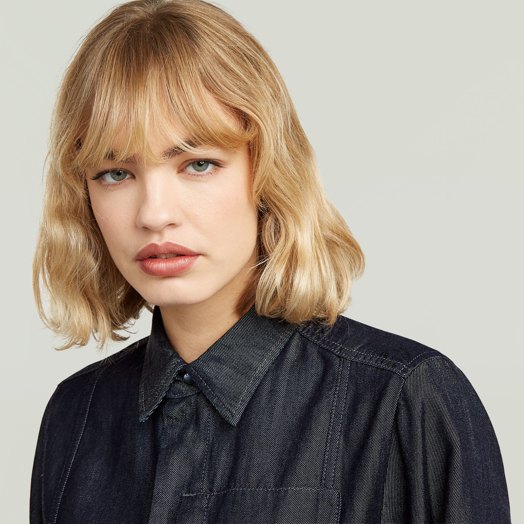 G-STAR Jumpsuit JMP Regular mit Hemd-Details, Denim-Look, Regular Fit