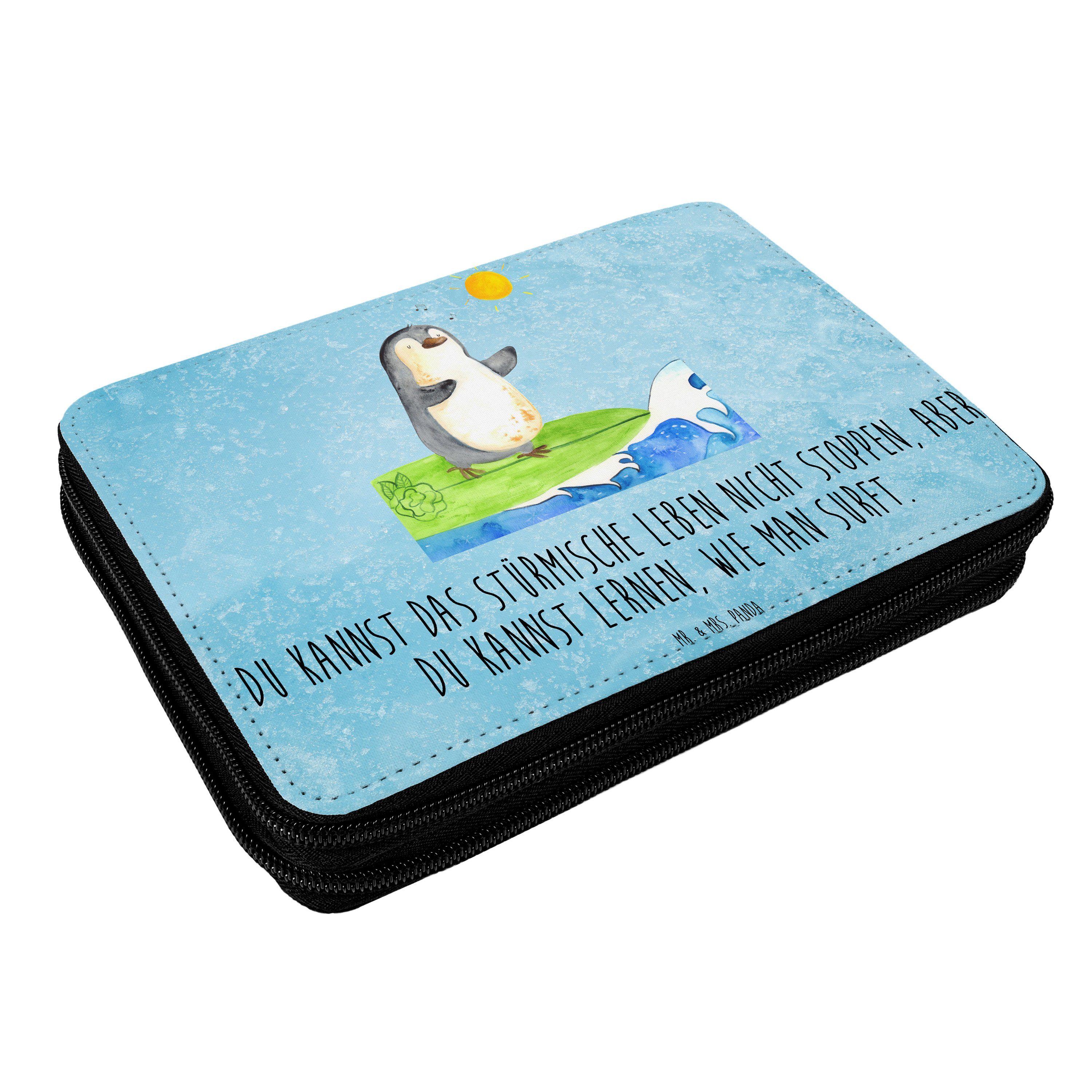 - Pinguin Wellen Eisblau Surfer Mrs. reiten, & Portug, Geschenk, (1-tlg) Schülerin, Mr. Federmäppchen Panda -