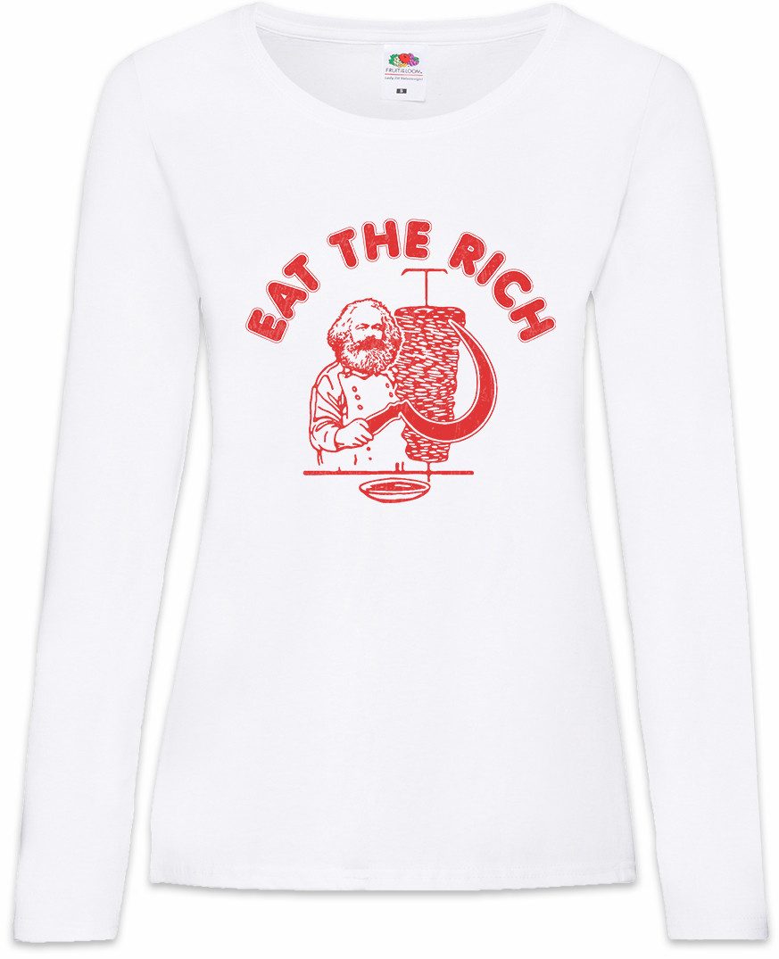 Langarmshirt Eat The Rich Damen Langarmshirt Karl Socialism Communism Marx Kebap