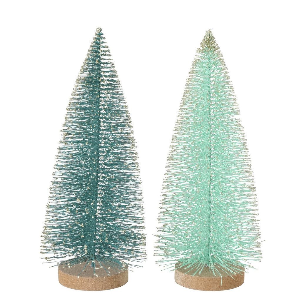 Dekobaum Dekoaufsteller Tarvo Weihnachtsbaum H 22 cm grün Kunststoff 2er Set