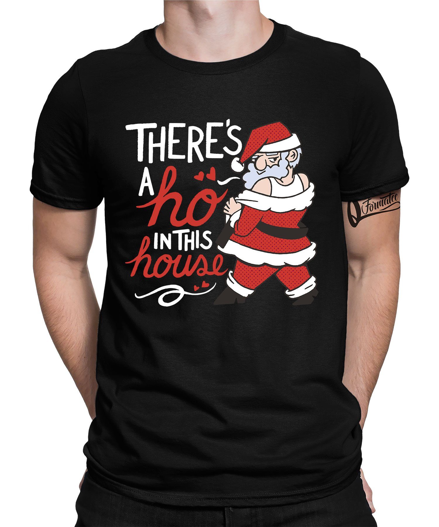 Formatee this Weihnachtsmann lustig house There's Quattro (1-tlg) a Kurzarmshirt Ho in