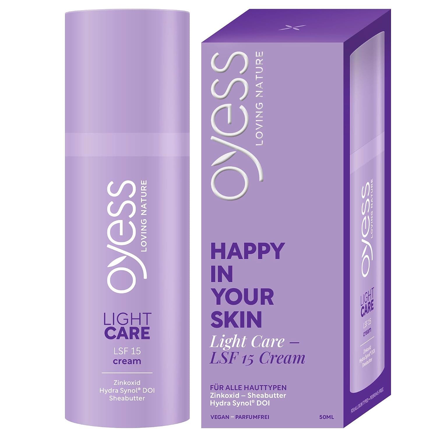 oyess Gesichtspflege 1x OYESS loving nature, Face Care, Light Care, Gesichtscreme 50ml, 1-tlg.