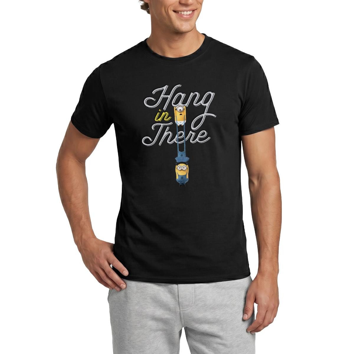 Spreadshirt T-Shirt Minions Carl Und Phil Durchhalten Despicable Me Männer T-Shirt (1-tlg)
