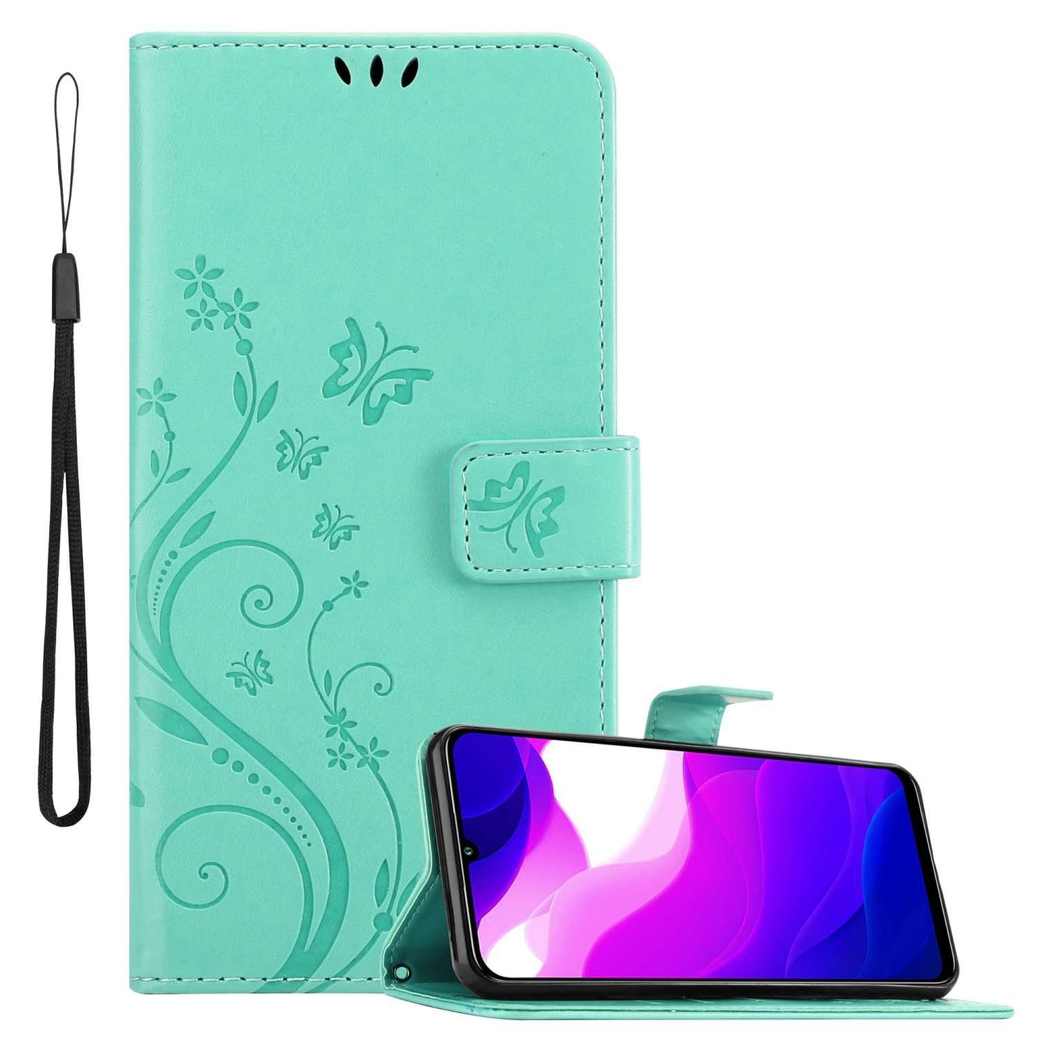 Cadorabo Handyhülle für Xiaomi Mi 10 LITE Hülle Xiaomi Mi 10 LITE, Hülle Schutzhülle Blumen Flower mit Standfunktion Kartenfach Magnet