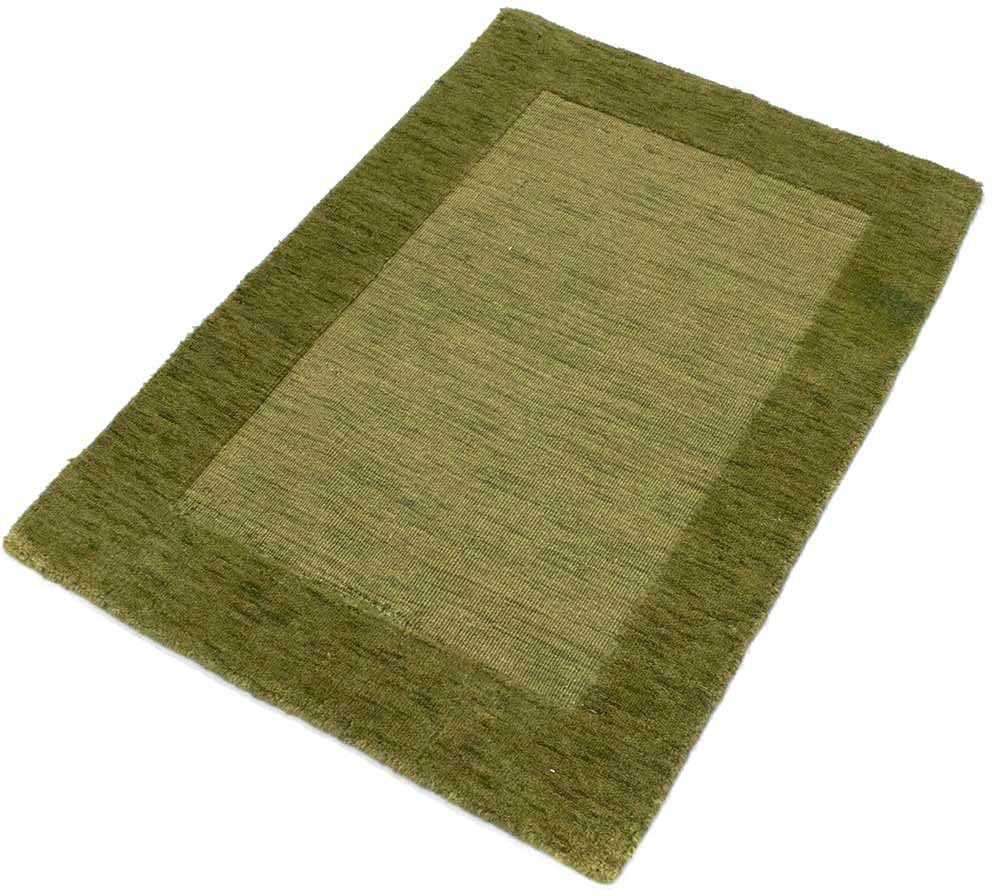 Wollteppich »Loribaft Teppich handgewebt grün«, morgenland, rechteckig, Höhe 8 mm, Kurzflor-Otto