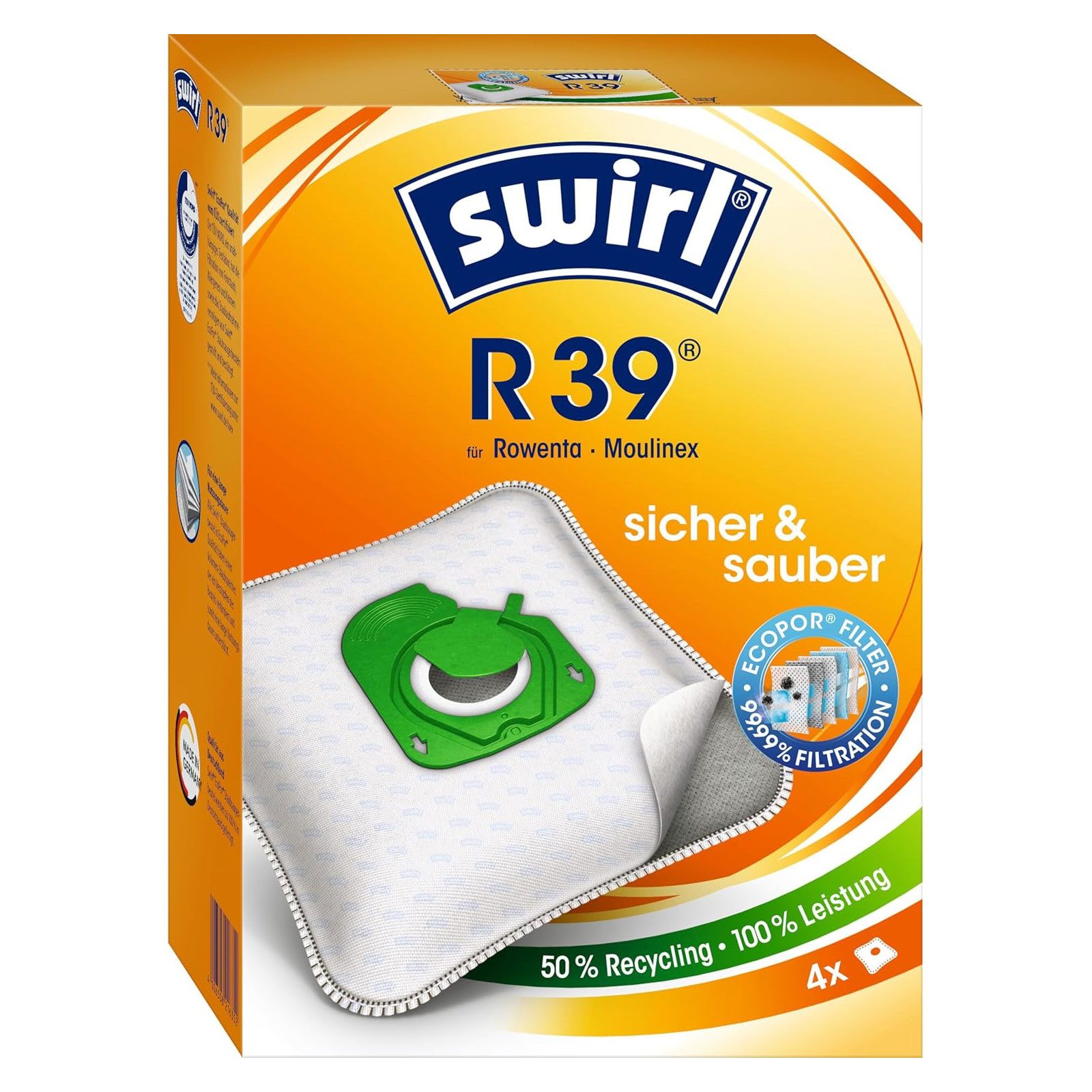 Swirl Staubsaugerbeutel R 39 EcoPor