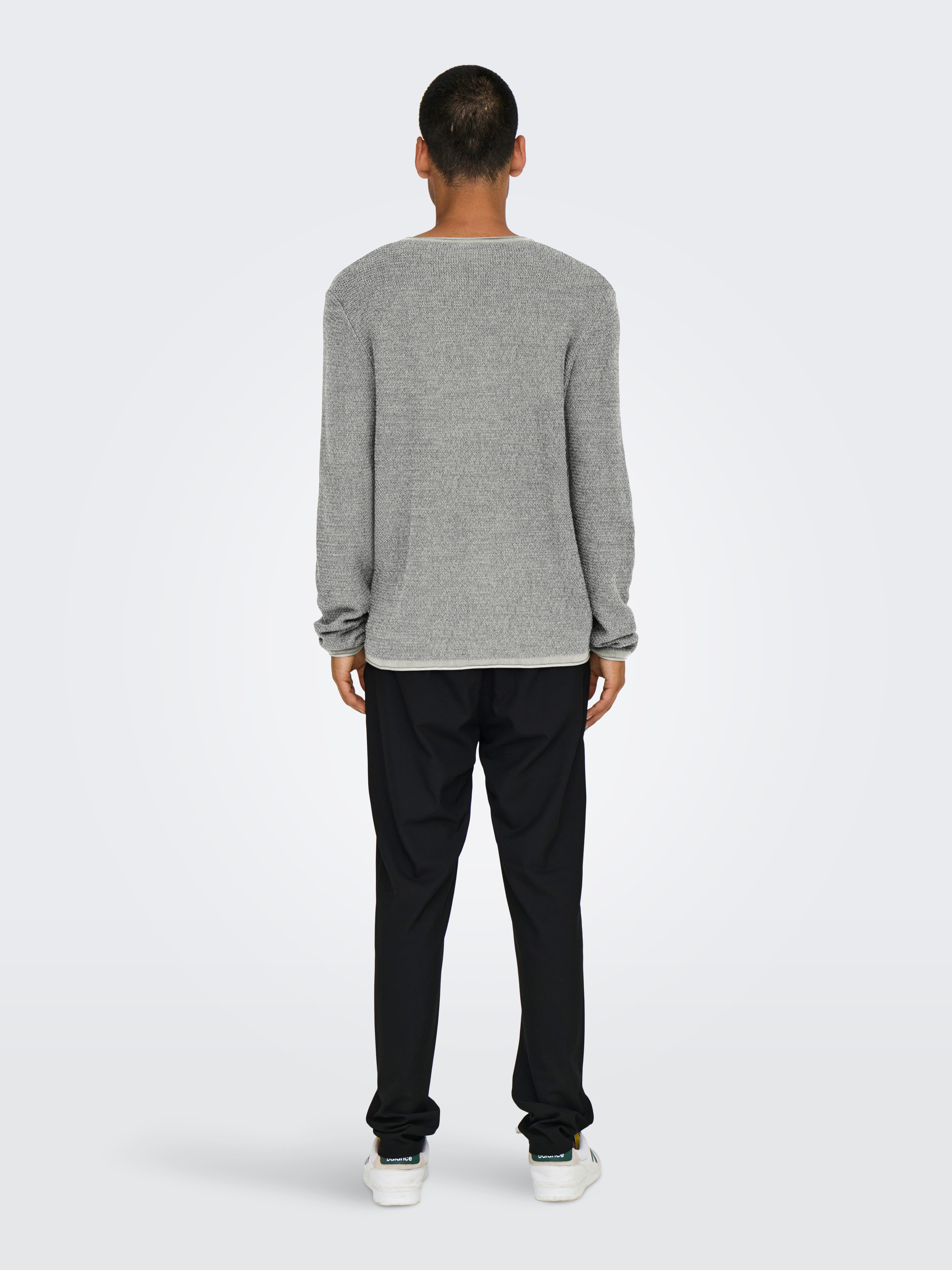 ONLY & SONS Strickpullover ONSERIC REG 12 STRUC CREW KNIT Baumwolle, regular fit