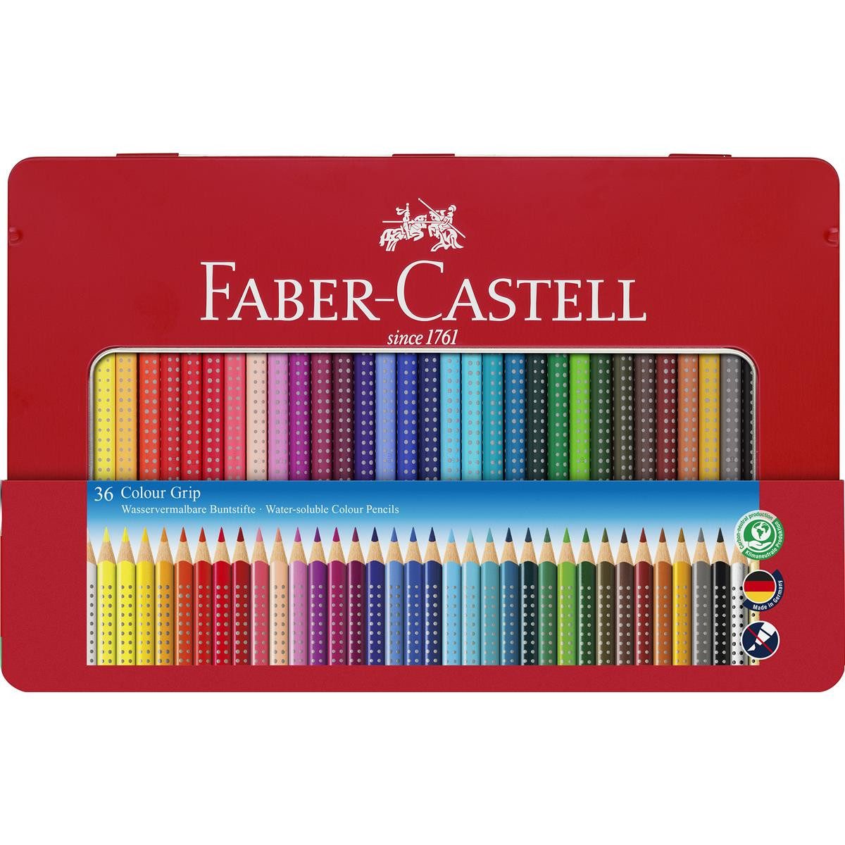 Faber-Castell Buntstift Faber-Castell Colour Grip Buntstift - 36er Metalletui