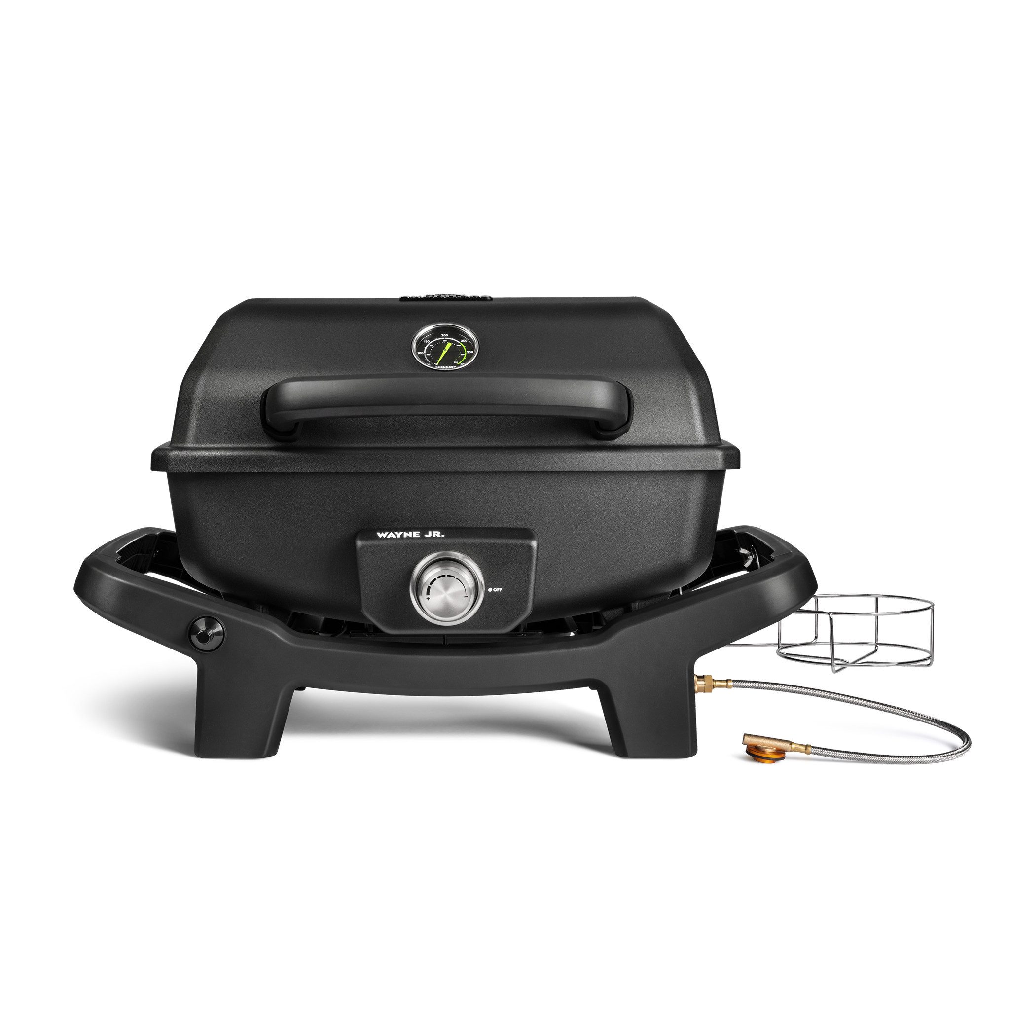 BURNHARD Gasgrill Wayne, mit Aludruckguss Brennkammer inkl. Abdeckhaube, Campinggrill Gas - Tischgrill mit Deckel