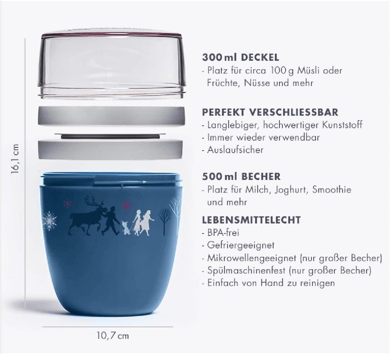 Die Edition Limited großem 300 Mepal ml Eiskönigin mit II Lunchpot Lunchbox Müslifach