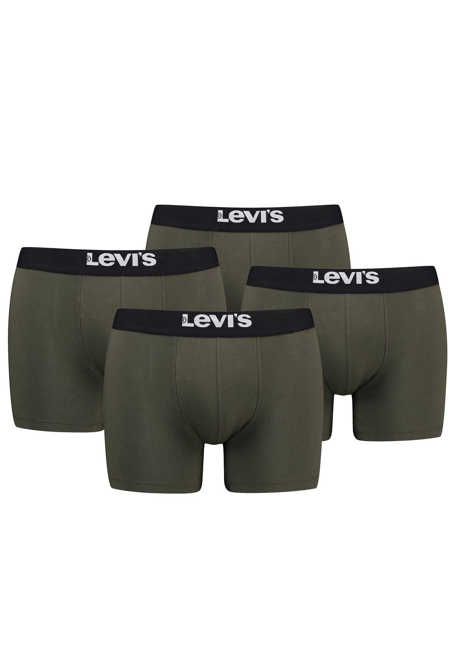 Levi's® Boxershorts MEN SOLID BASIC BOXER BRIEF ORGANIC CO 4er Pack (Set, 4-St., 4er-Pack) Khaki
