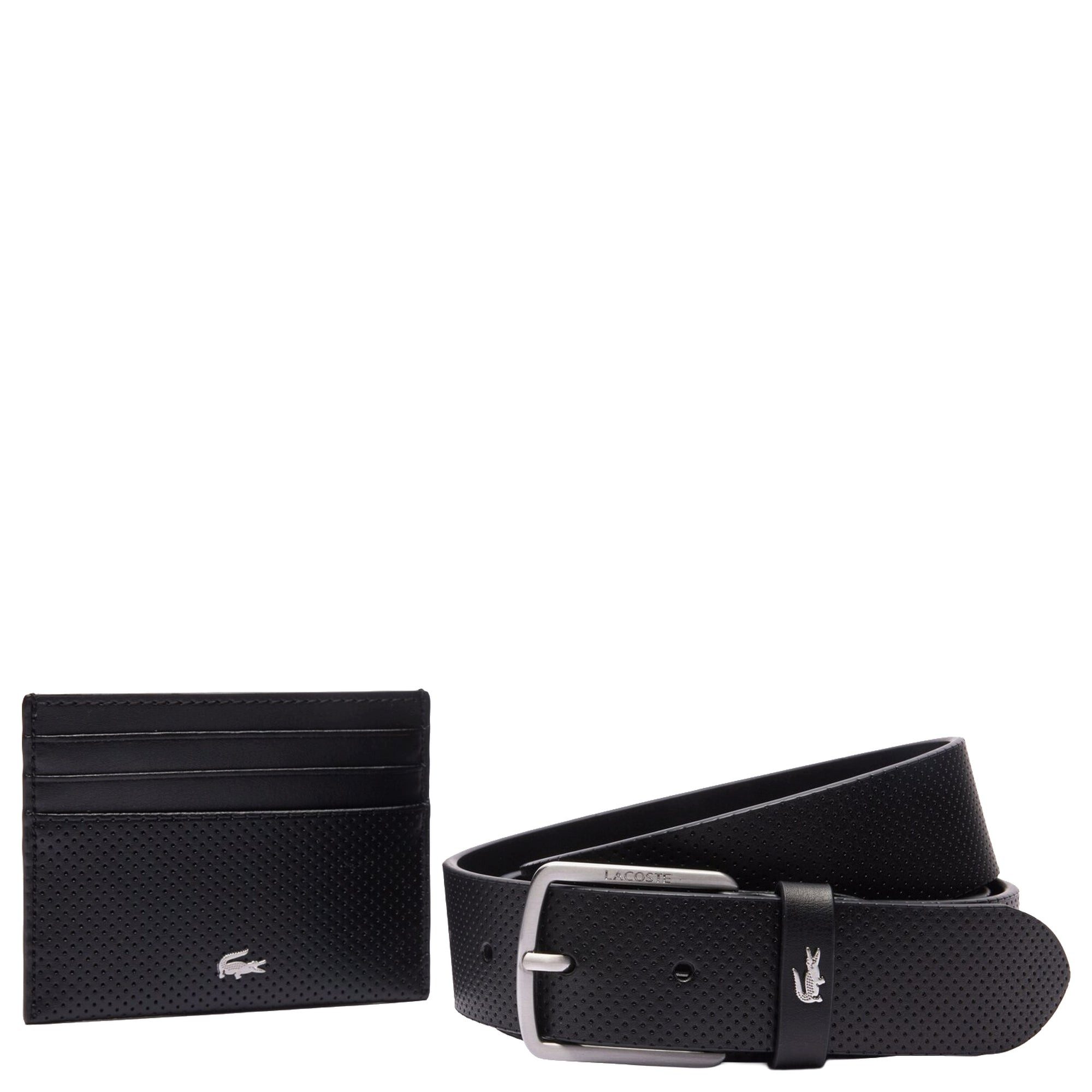 Lacoste Ledergürtel Accessoire Geschenkset - Kreditkartenetui günstig online kaufen