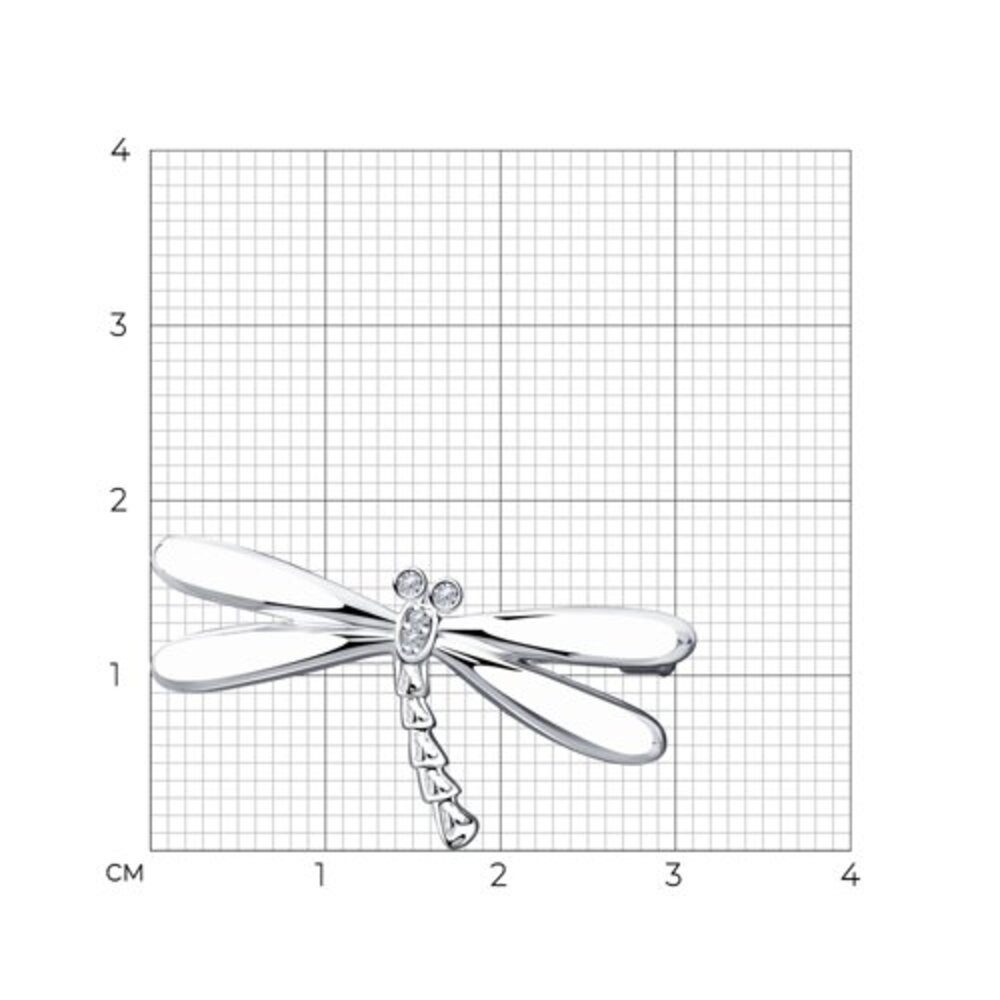 Secretforyou Brosche Brosche Anstecknadel Libelle 925 Silber Zirkon Echtschmuck, 925 Sterling Silber