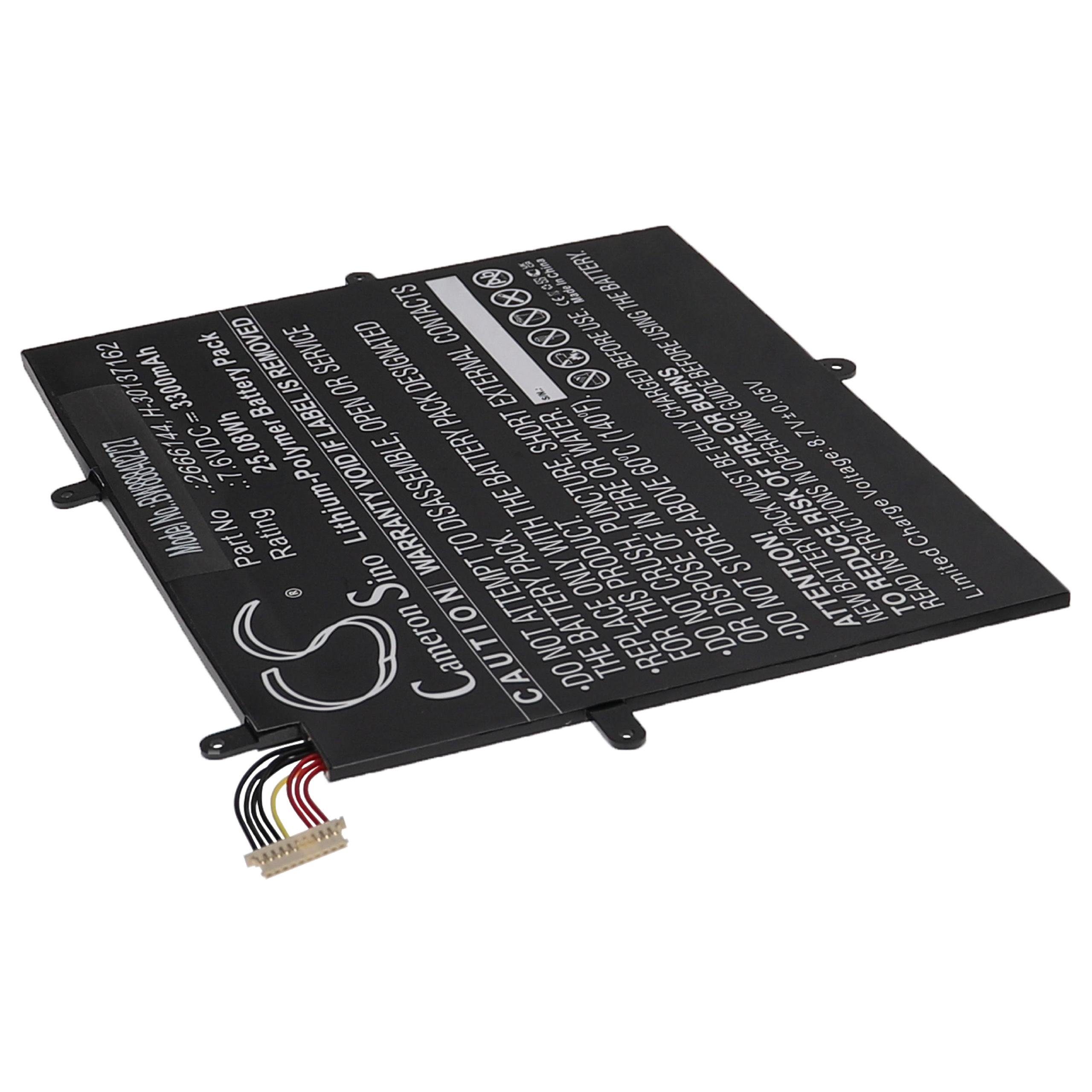 vhbw kompatibel V) mit EZBook mAh X1 Jumper 3300 Laptop-Akku (7,6 Li-Polymer