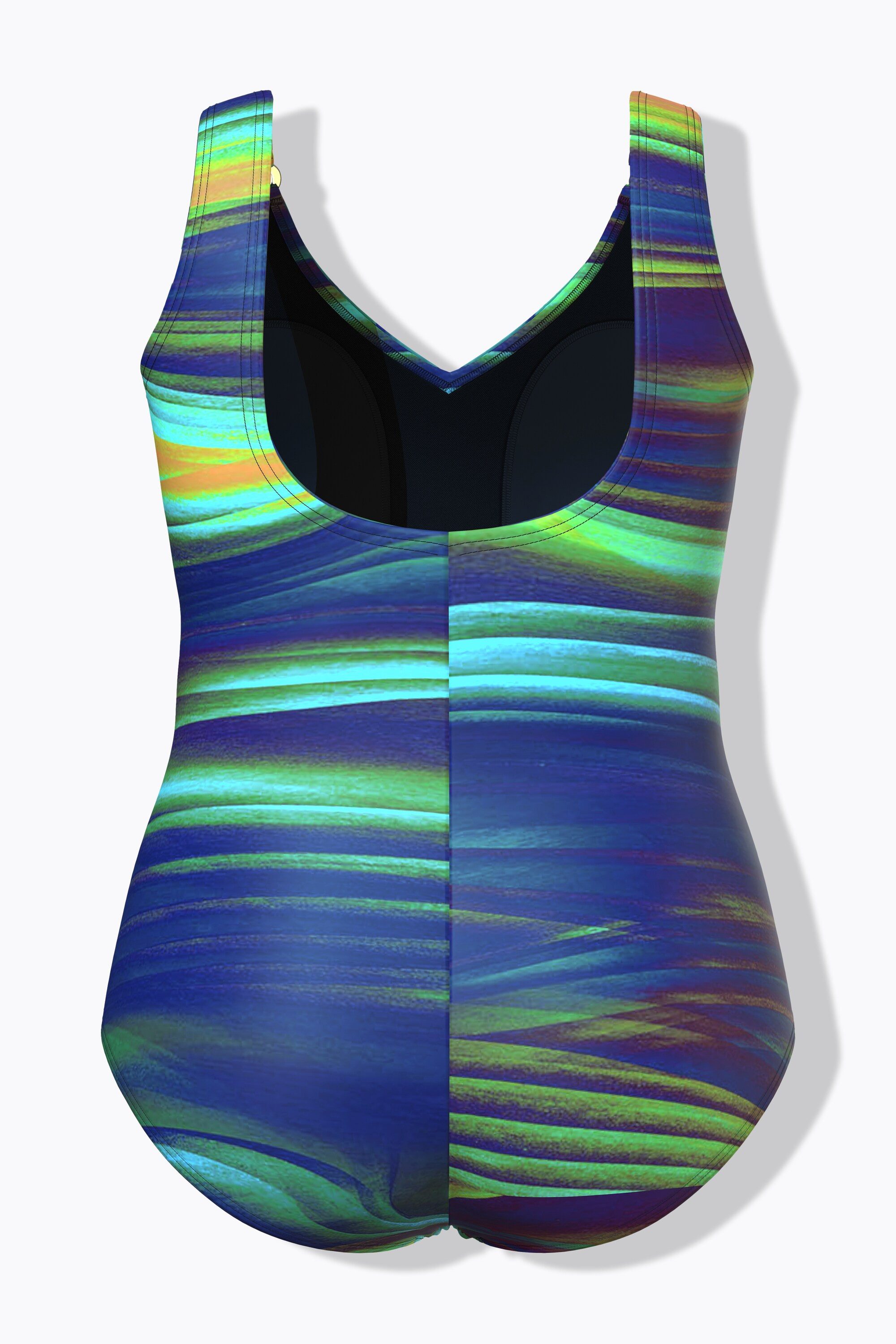 Ulla Popken Badeanzug Badeanzug Raffung Softcups recycelt günstig online kaufen