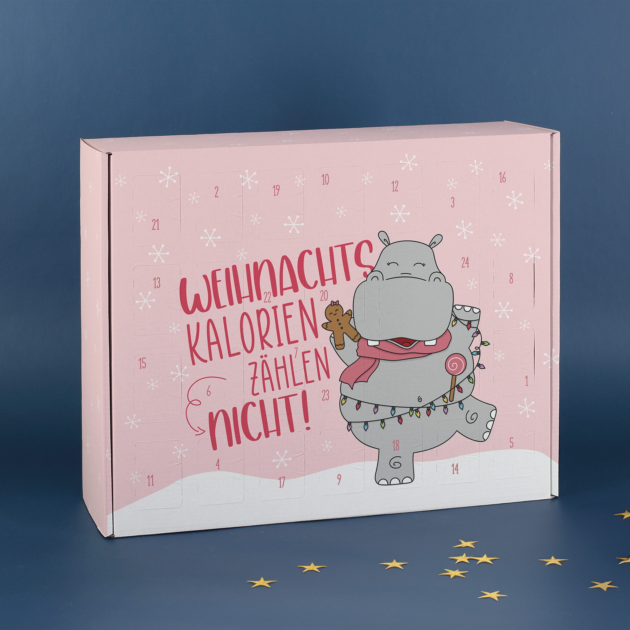 Herz & Heim befüllbarer Adventskalender mit festlichen Motiven zu Weihnachten - DIY Adventskalender, zum selbst Befüllen, aus stabiler Pappe – Bild 3 von 5