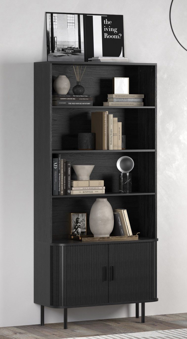 trendteam Holzbett Regal Standregal Ronin, Esche schwarz (no-Set)