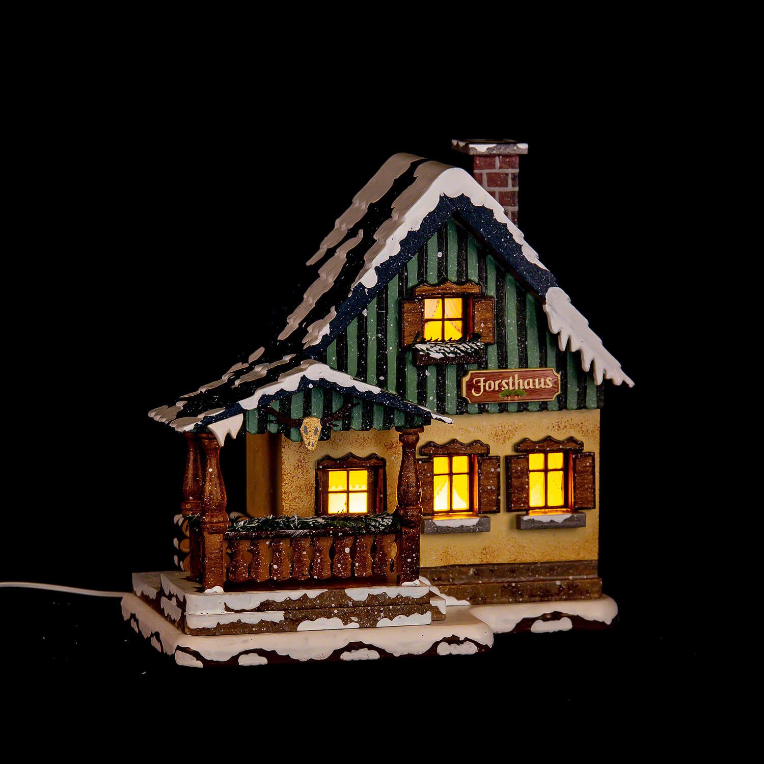Hubrig Volkskunst GmbH Schwibbogen Winterhaus Forsthaus (15cm) von Hubrig Volkskunst