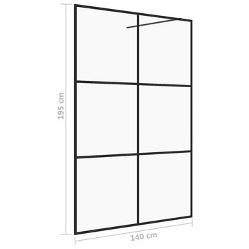 vidaXL Duschwanne Walk In Duschwand für Begehbare Dusche mit Klarem ESG-Glas 140x195 cm