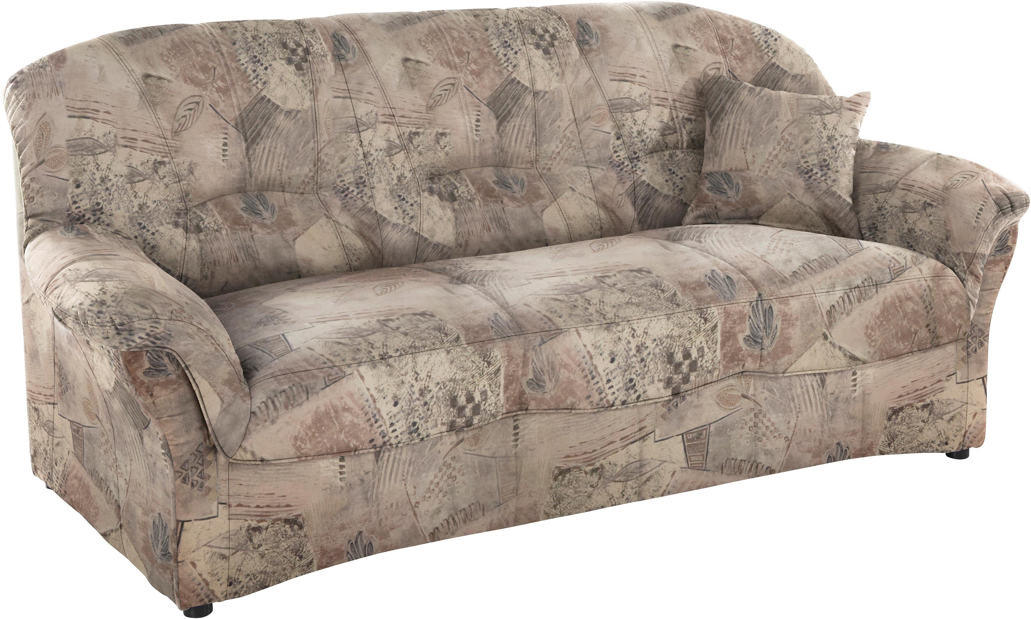 DOMO collection 3-Sitzer Bahia, bequem & komfortabel, zeitloses & elegantes Sofa, Breite 200cm, Microfaser, natur
