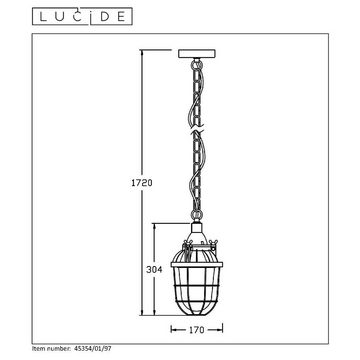 click-licht Hängeleuchte Pendelleuchte Honore, rostfarben, E27, Durchmesser 170mm, keine Angabe, Leuchtmittel enthalten: Nein, warmweiss, Hängeleuchte, Pendellampe, Pendelleuchte