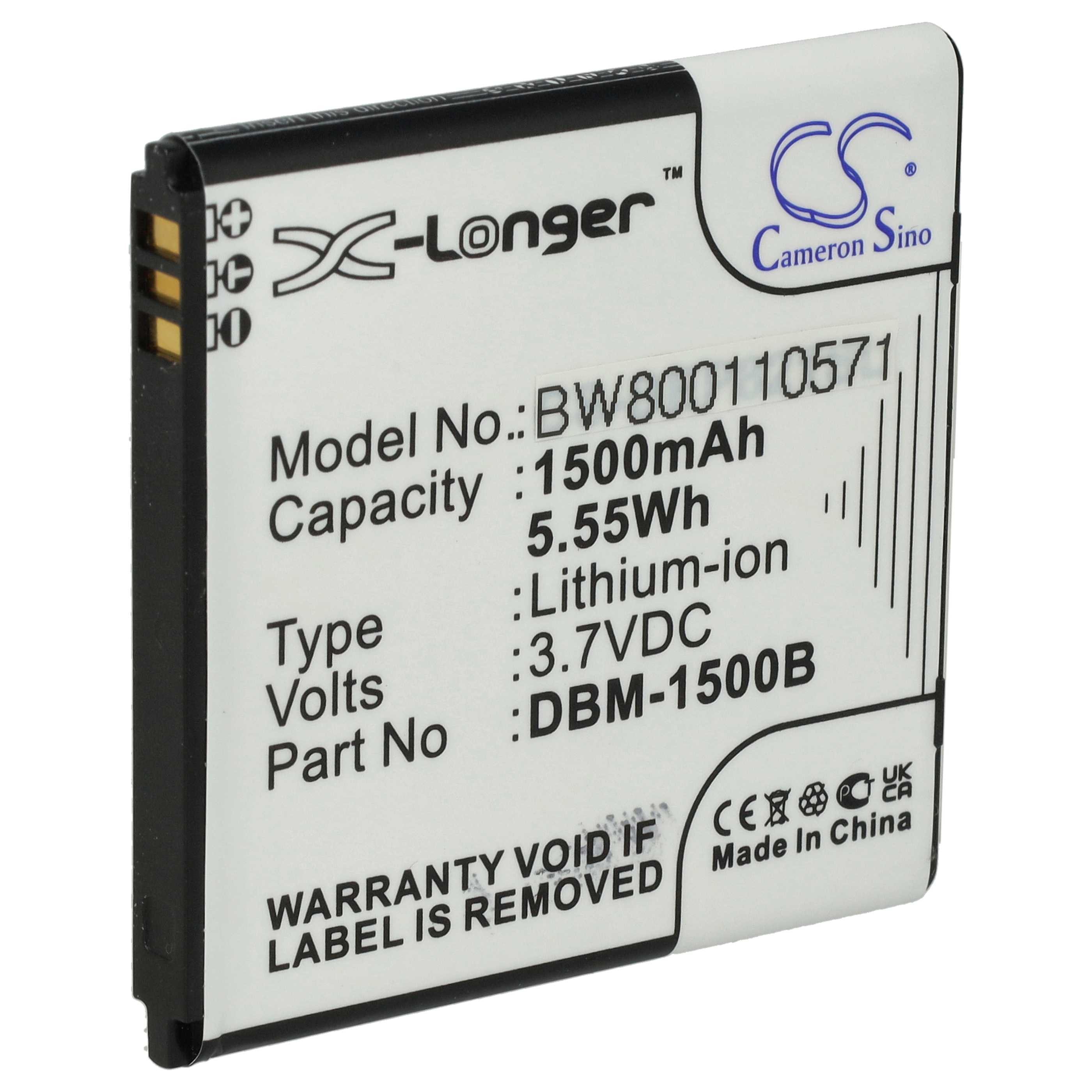 vhbw Akku Ersatz für Doro DBM-1500B für Mobilfunk (1500 mAh, 3,7 V, Li-Ion) Smartphone-Akku Akku Li-Ion 1500 mAh (3,7 V), Leistungsfähiger Austausch-Akku für Telefon, Smartphone