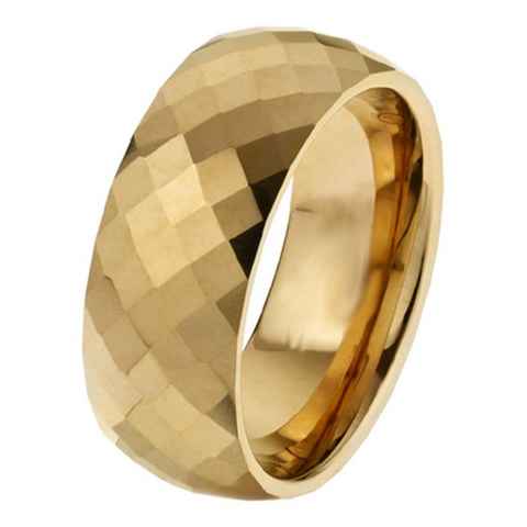 Vivance Partnerring Facettierter vergoldeter Ceramic Ring "GOLD"