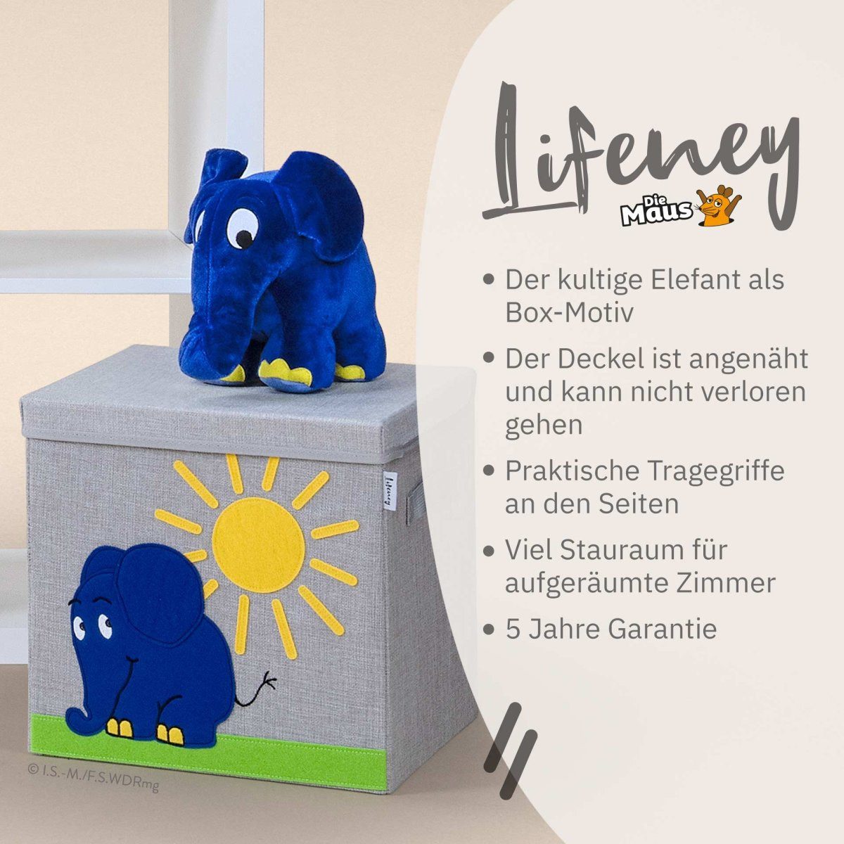 Lifeney Faltbox Aufbewahrungsbox, Ordnungsbox, Stoffbox mit Deckel