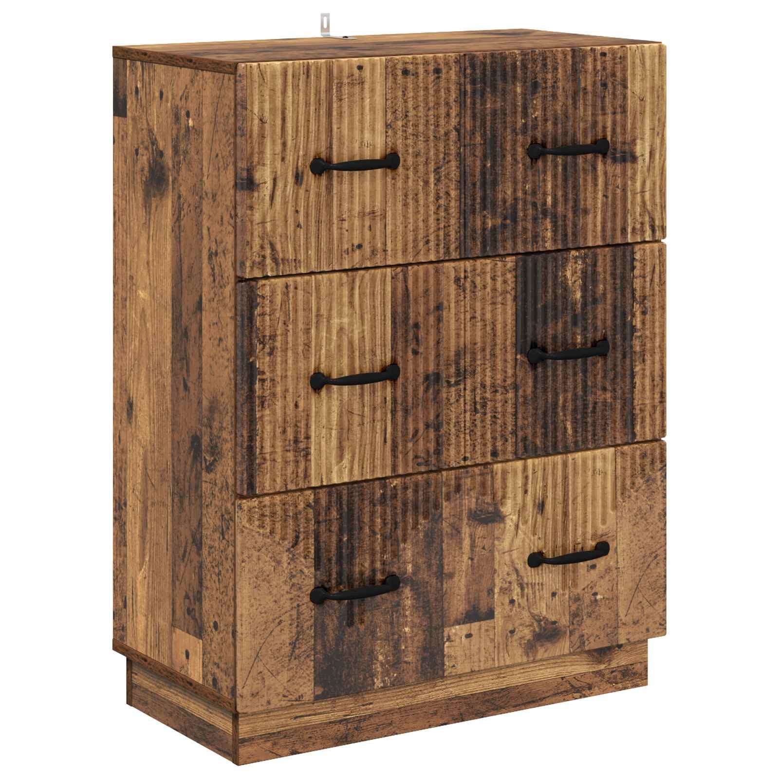 vidaXL Schranksystem Schubladenschrank Altholz 66 x 34,5 x 87 cm Holzwerkstoff (1-St)