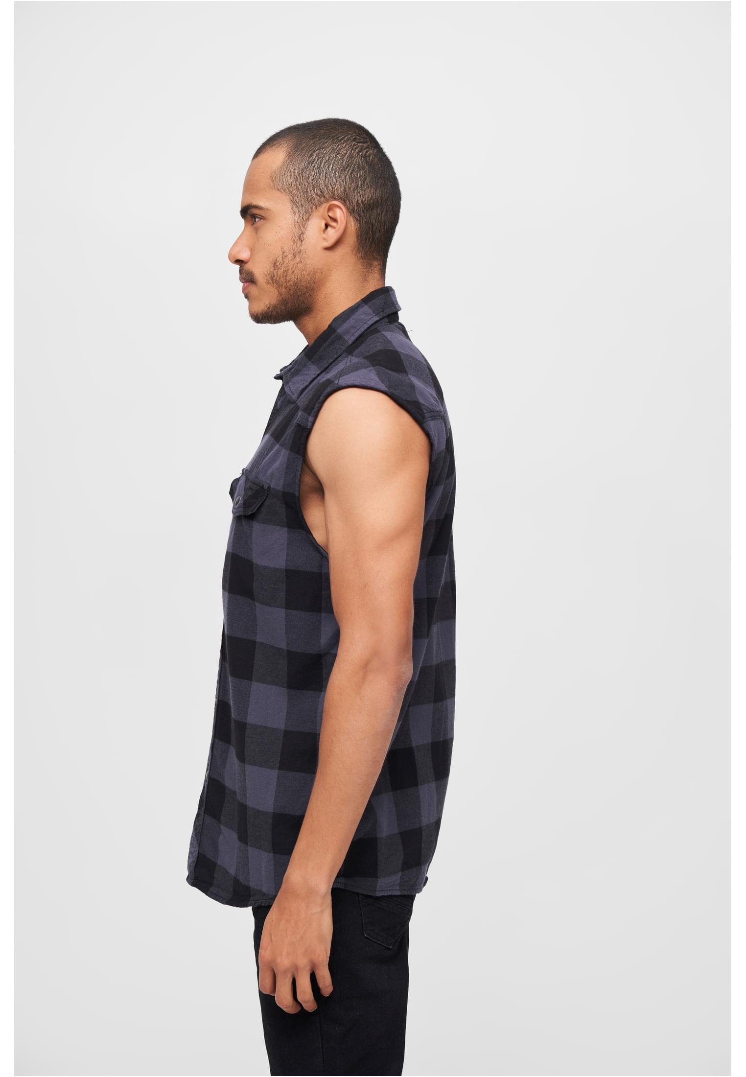 Brandit Jerseyweste Herren Checkshirt Sleeveless (1-tlg), Dauerhafte  Formstabilität | Hemden