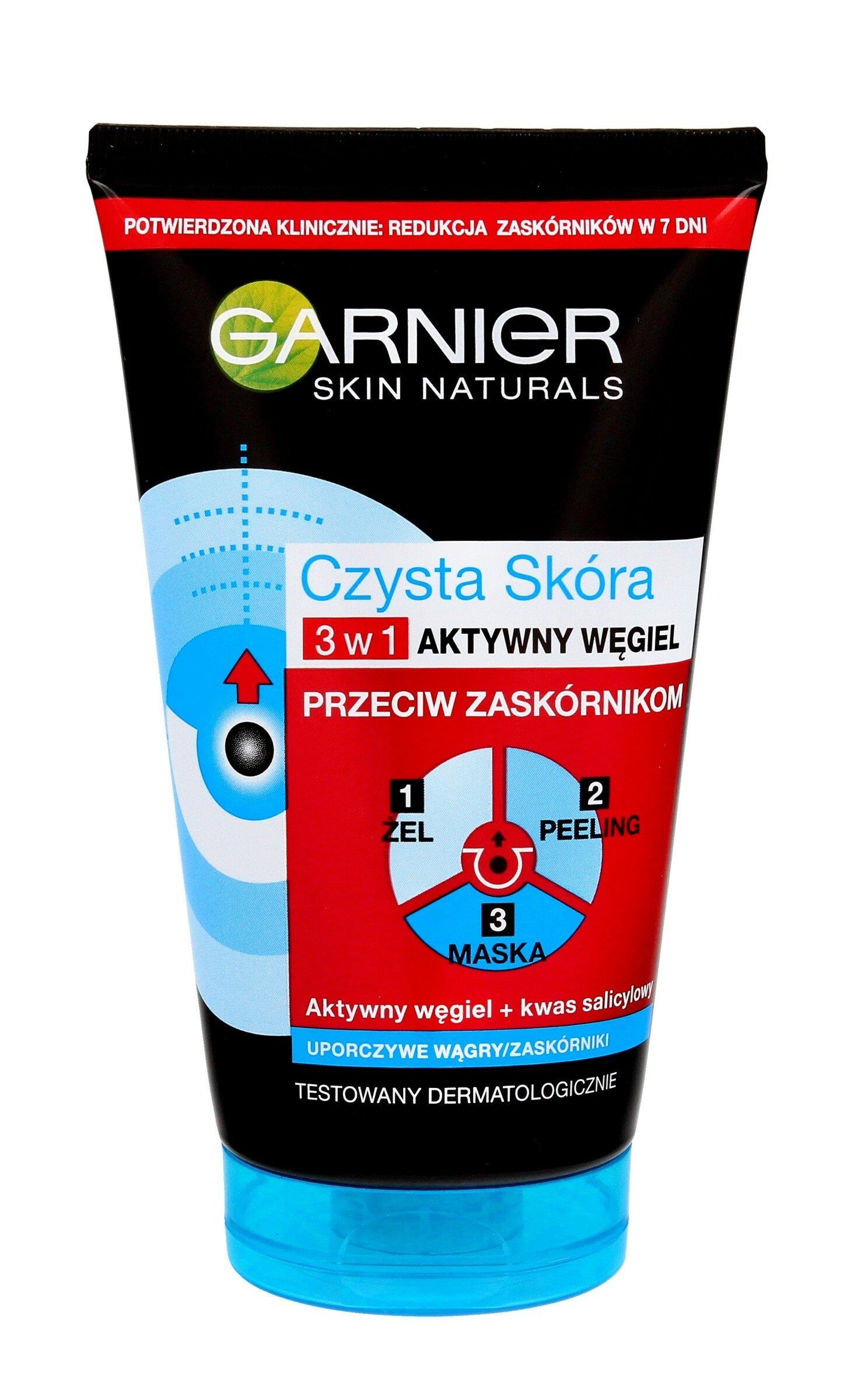 GARNIER Gesichtsreinigungsgel GARNIER Clean Haut Intensive Carbon 3-in-1-Reinigungsgel