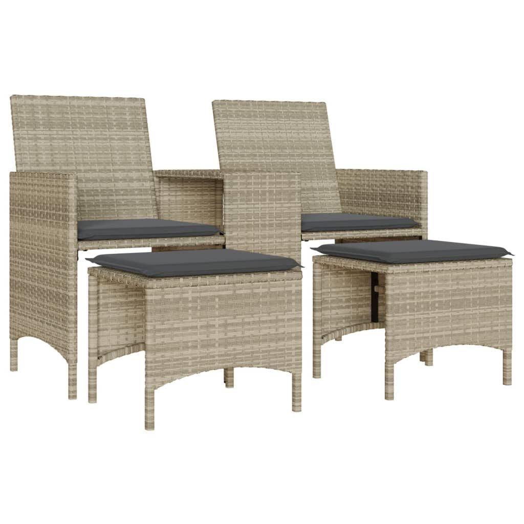 vidaXL Loungesofa Gartensofa 2-Sitzer mit Tisch günstig online kaufen