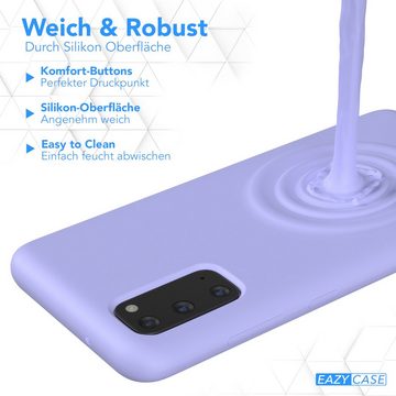 EAZY CASE Handyhülle Premium Silikon Case für Samsung Galaxy S20 6,2 Zoll, Handytasche aus Silikon Slimcover stoßfest Violett / Lila Lavendel