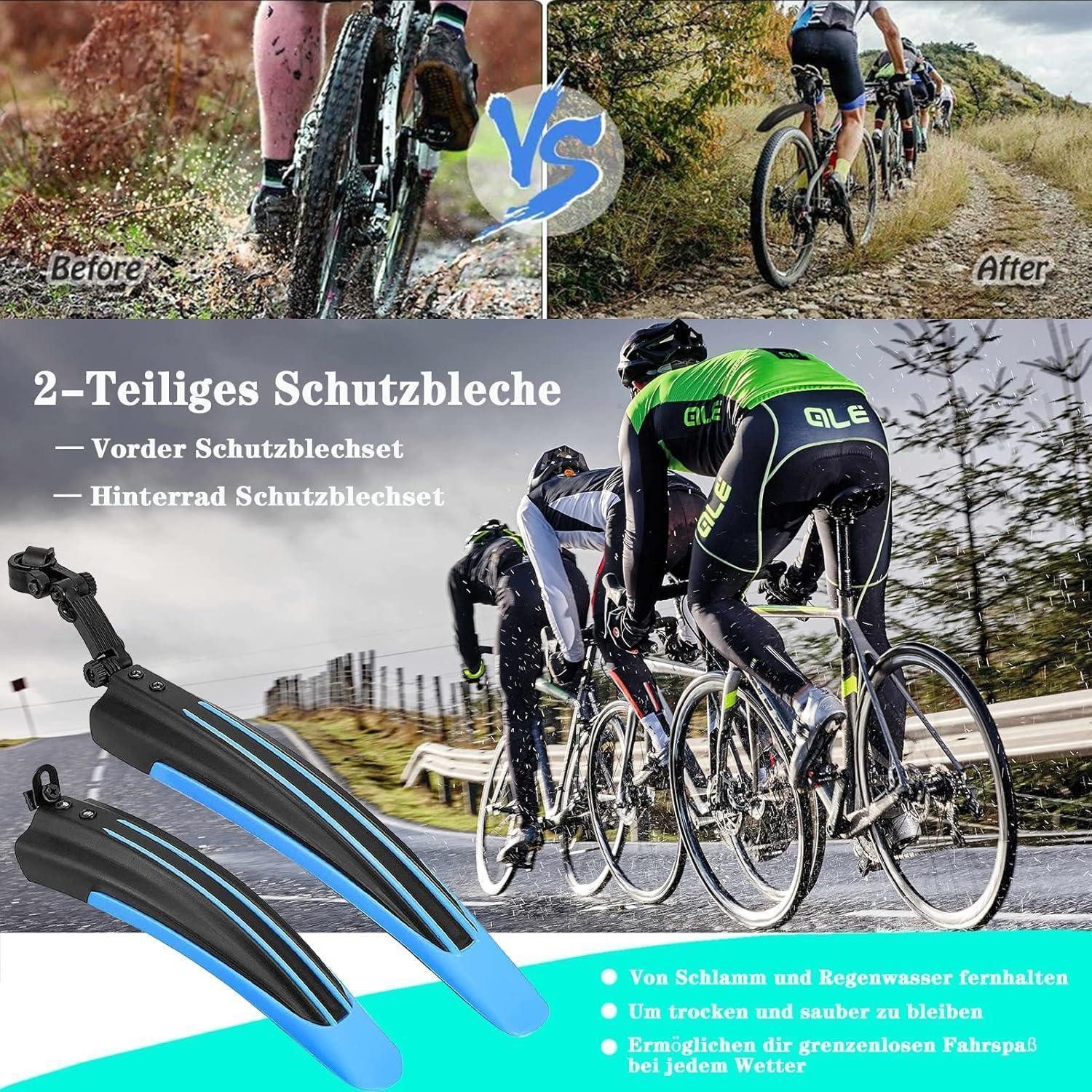 LuxusKollektion Schutzblech Schutzblech 20 26 Zoll MTB Quick Release Steckbefestigung Blau
