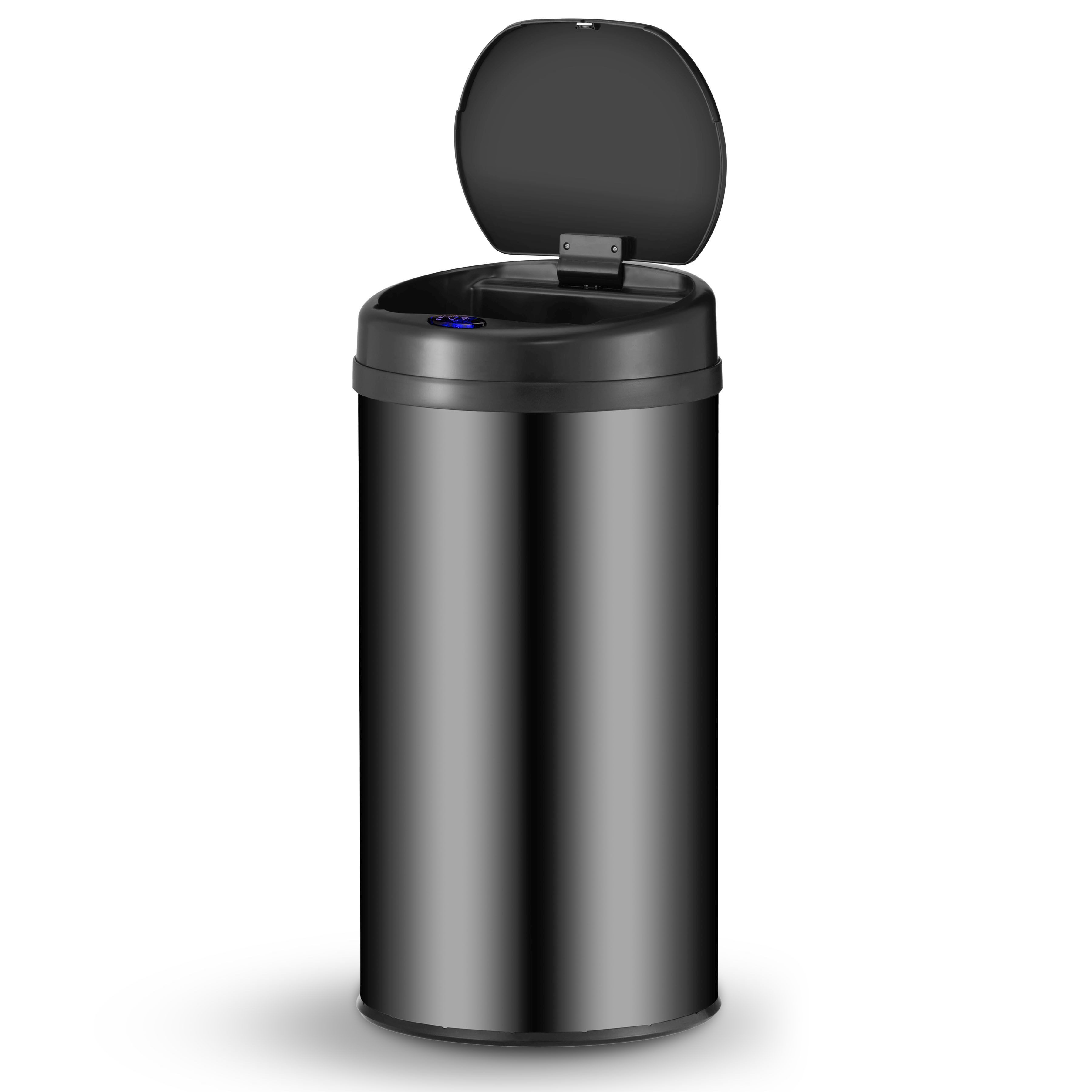 Juskys Mülleimer, 40 L Volumen, mit Sensor, geräuscharmes Öffnen / Schließen, rostfrei