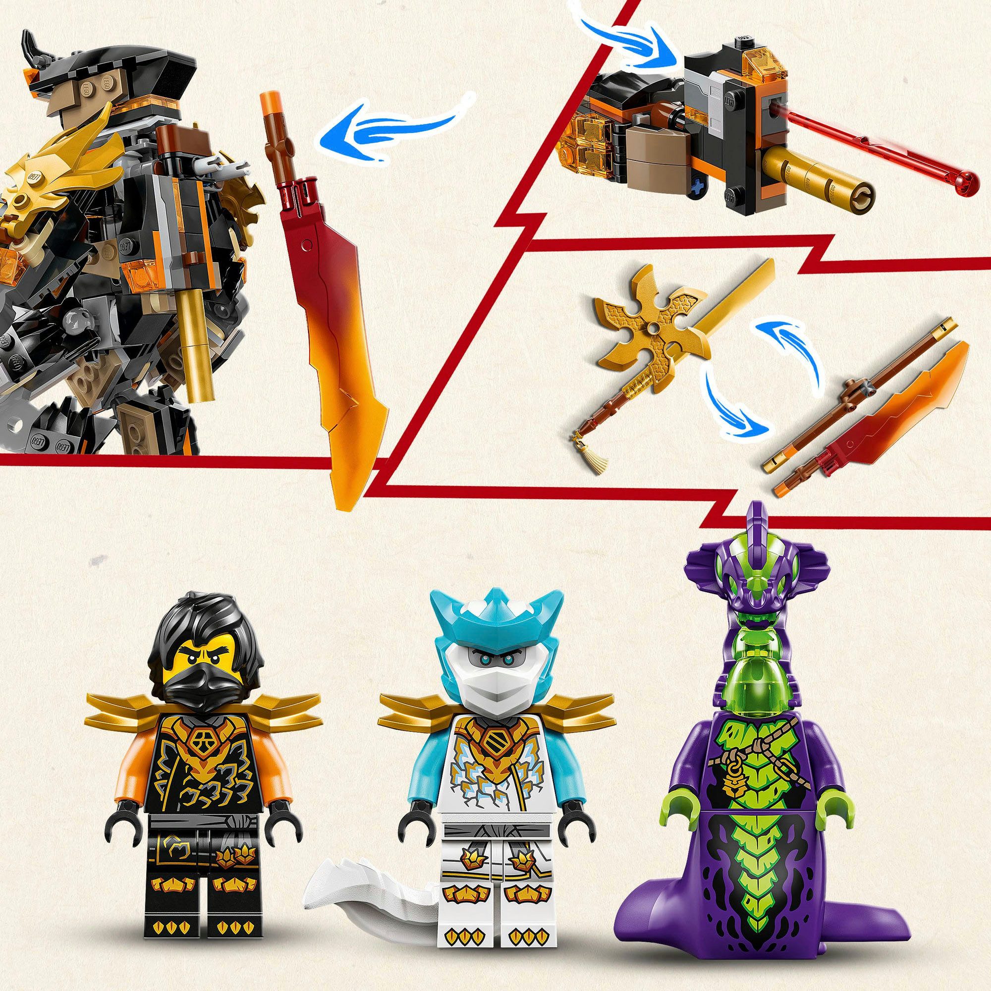 LEGO® Coles Action-Mech und Drachen-Zane (71854), LEGO Ninjago Konstruktionsspielsteine, (364 St), Made in Europe – Bild 5 von 5