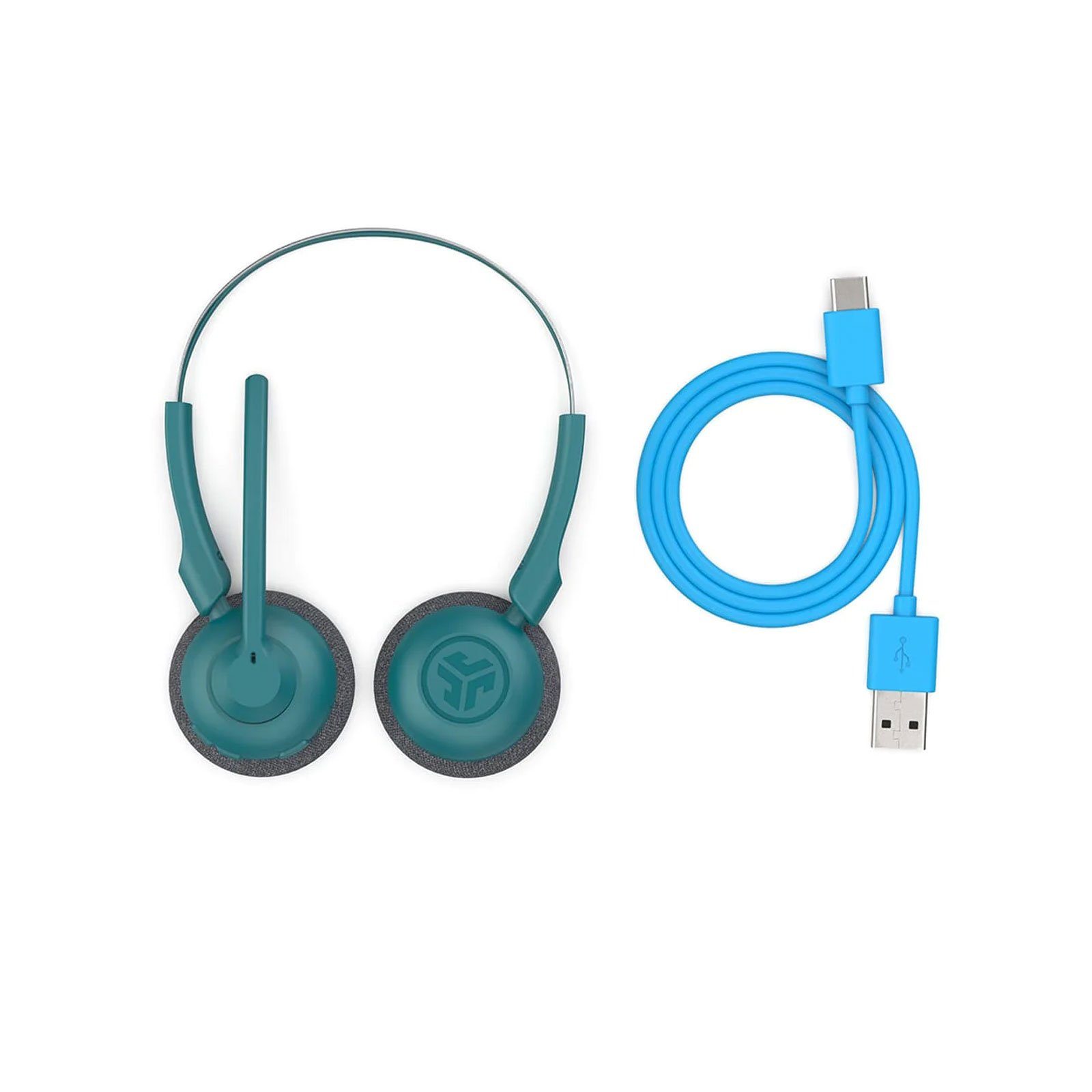 Noise Pop MEMS Cancelling USB-C, Jlab (Kabellos, GO Wireless Work Over-Ear-Kopfhörer Ladecase) Türkis Mikrofon, Bluetooth,