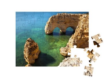 puzzleYOU Puzzle Strand Praia da Marinha, Algarve, Portugal, 48 Puzzleteile, puzzleYOU-Kollektionen Portugal