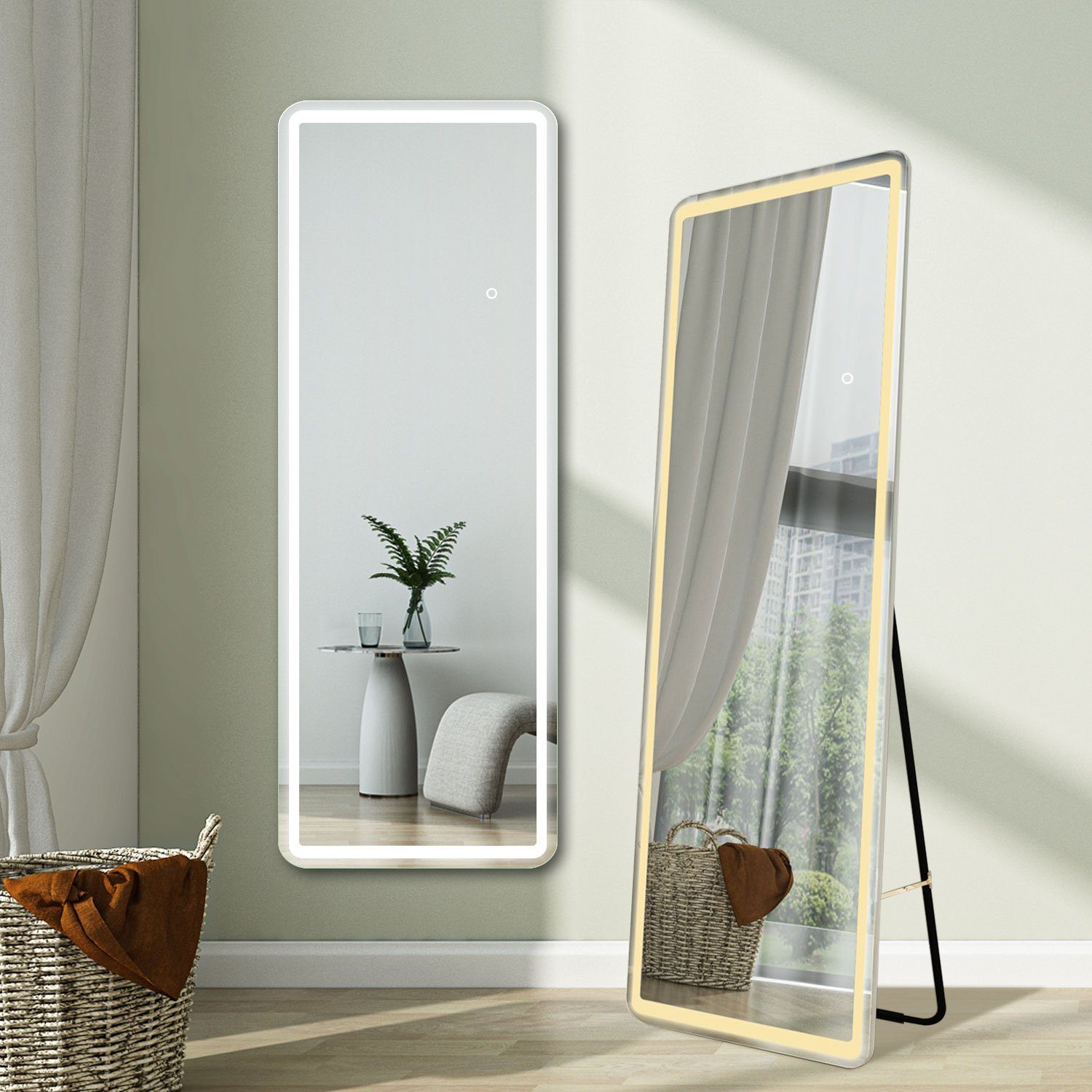 duschspa Ganzkörperspiegel Wandspiegel mit LED Beleuchtung günstig online kaufen