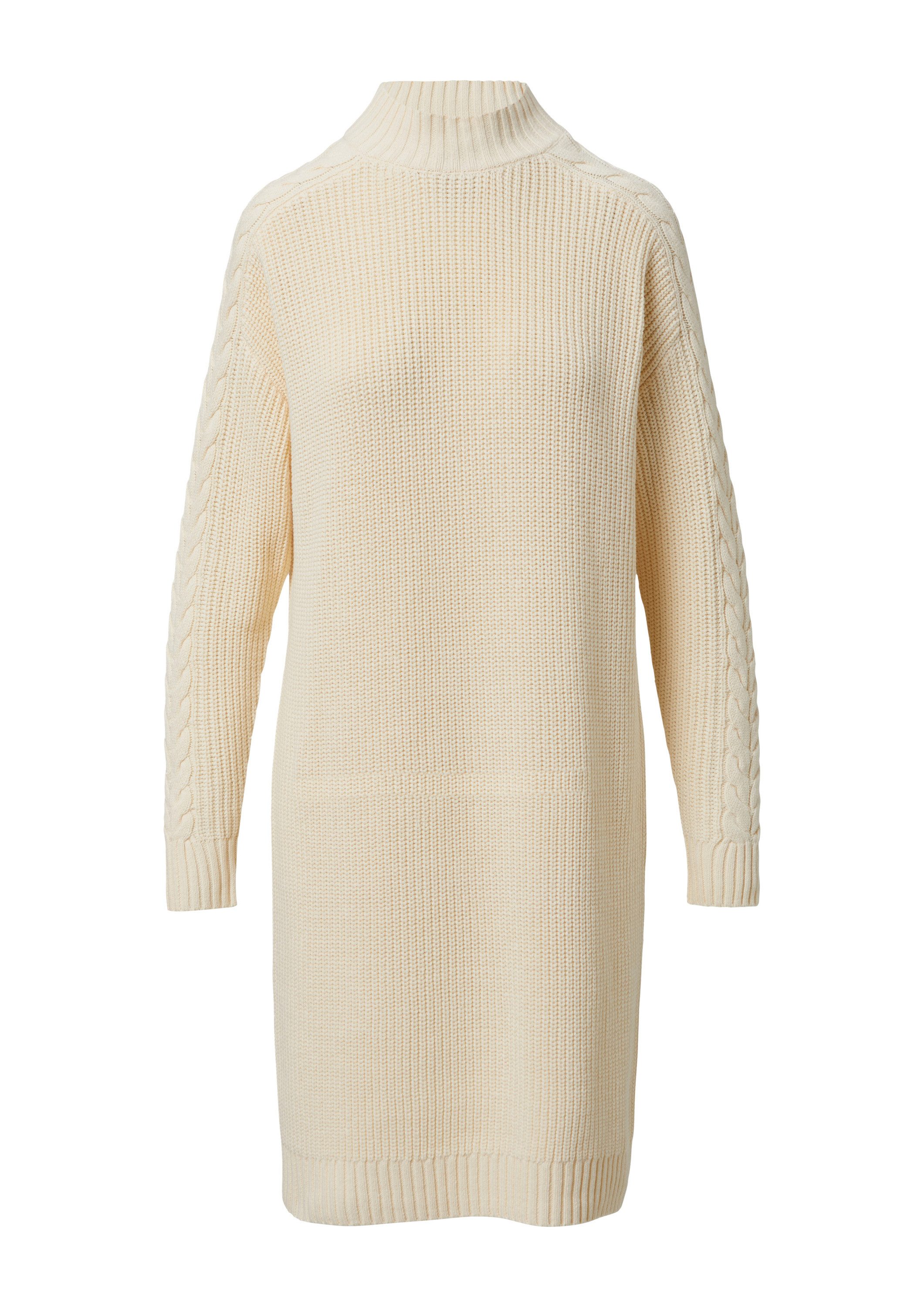 comma Minikleid Kleid Kurzes Strickkleid mit Zopfmuster am Ärmel günstig online kaufen