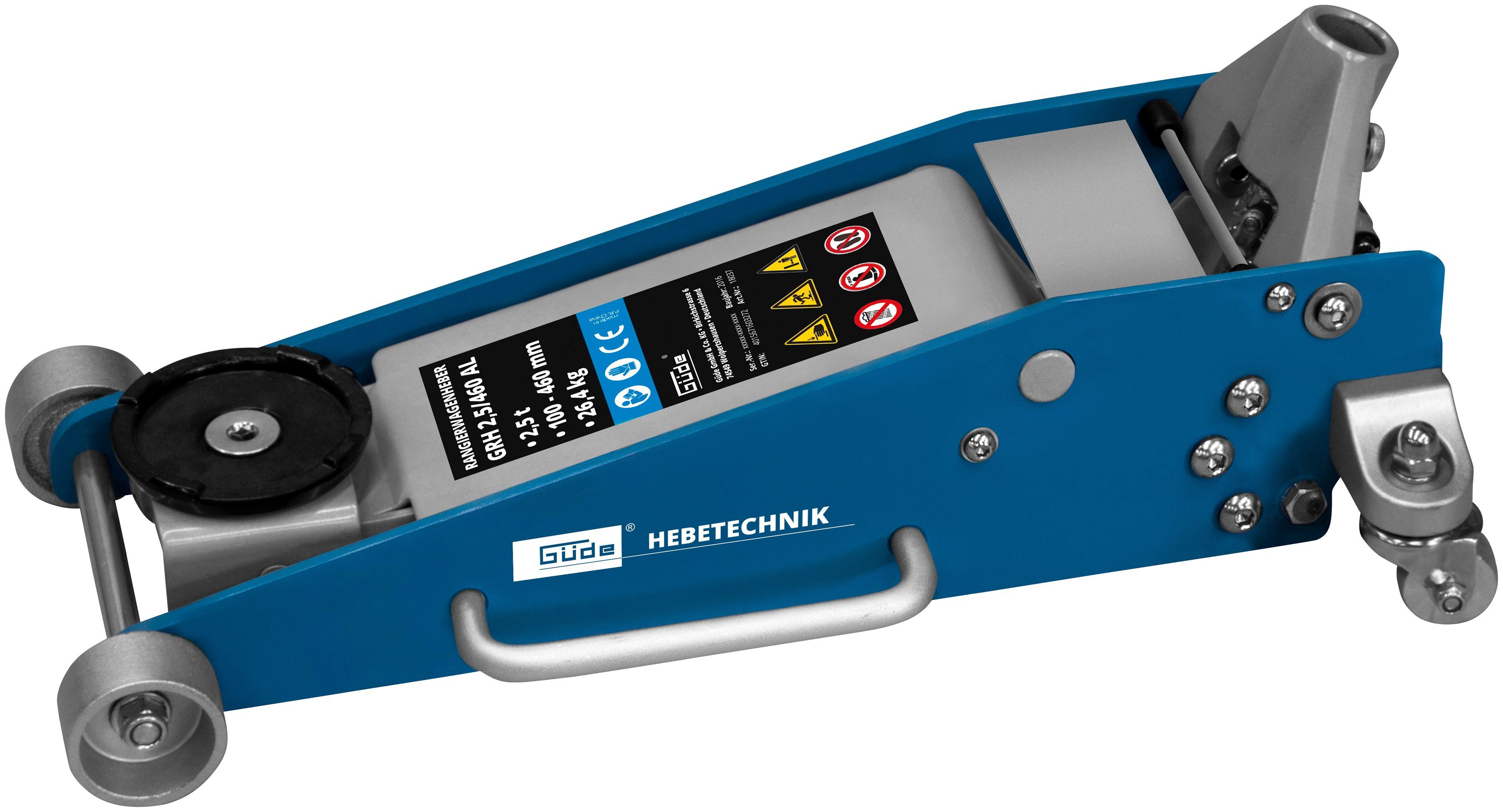 Güde Rangierwagenheber GRH 2,5/460 AL, max. Hubhöhe: 46 cm, bis 2,5 t