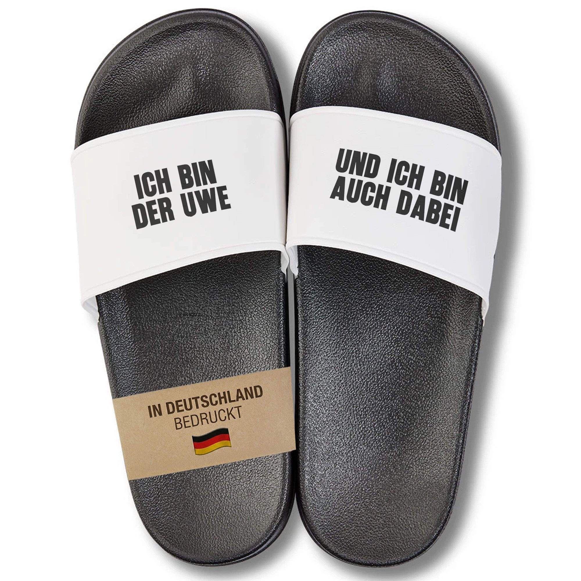 22Feels Geschenk Väter Badelatschen Herren Lustig Sommer Mallorca Uwe Spruch Badepantolette IN DEUTSCHLAND BEDRUCKT