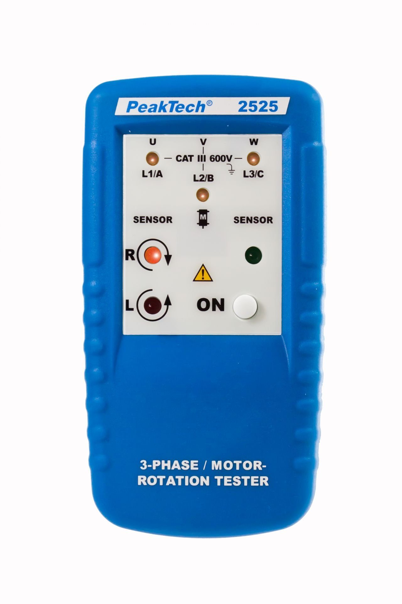 3-Phasen LED P 2525: Spannungsprüfer St) Anzeige, (1 mit Drehrichtungsanzeiger PeakTech PeakTech
