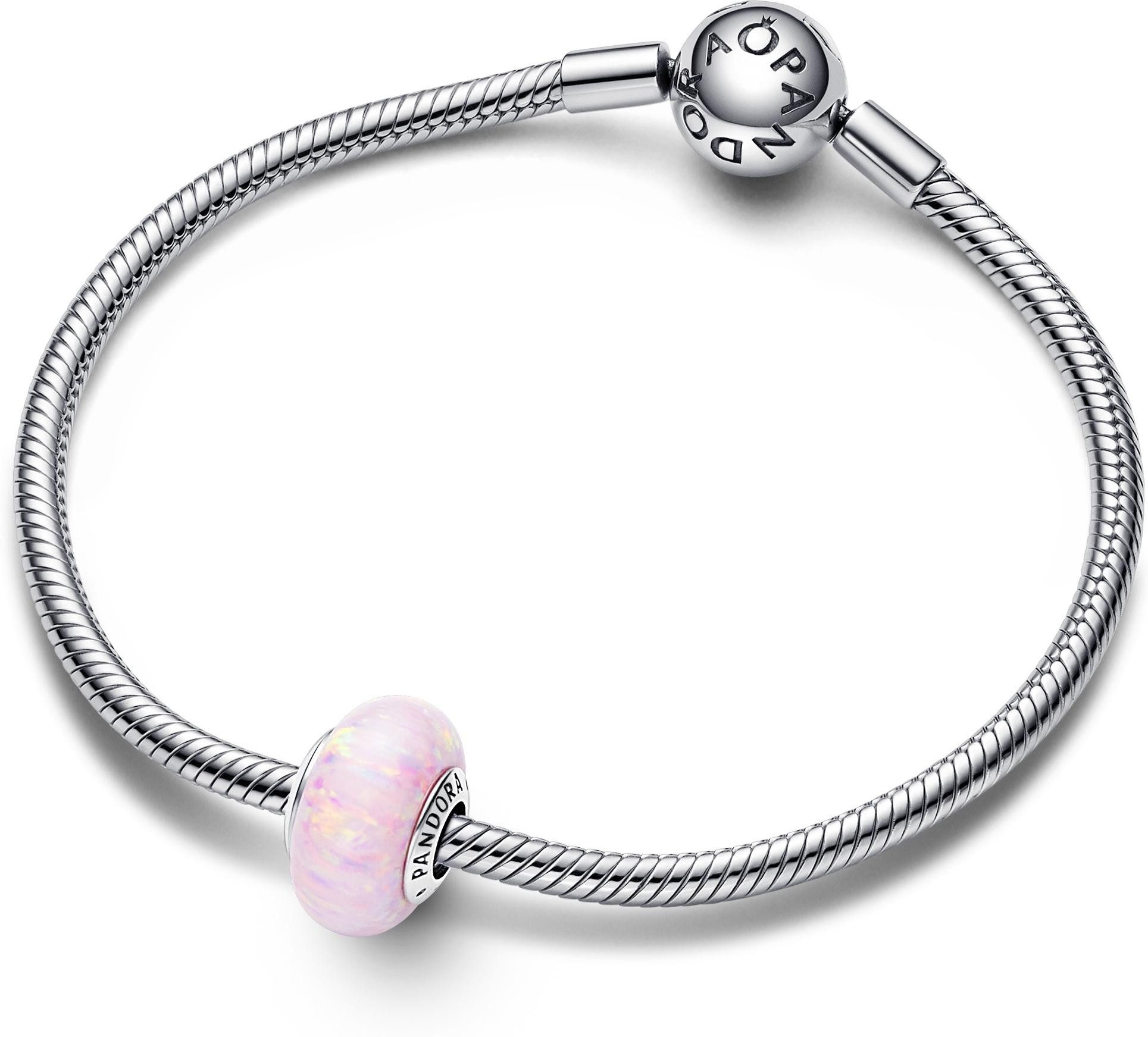 Pandora Bead Bead-Charm Silber Pink Opalisierend günstig online kaufen