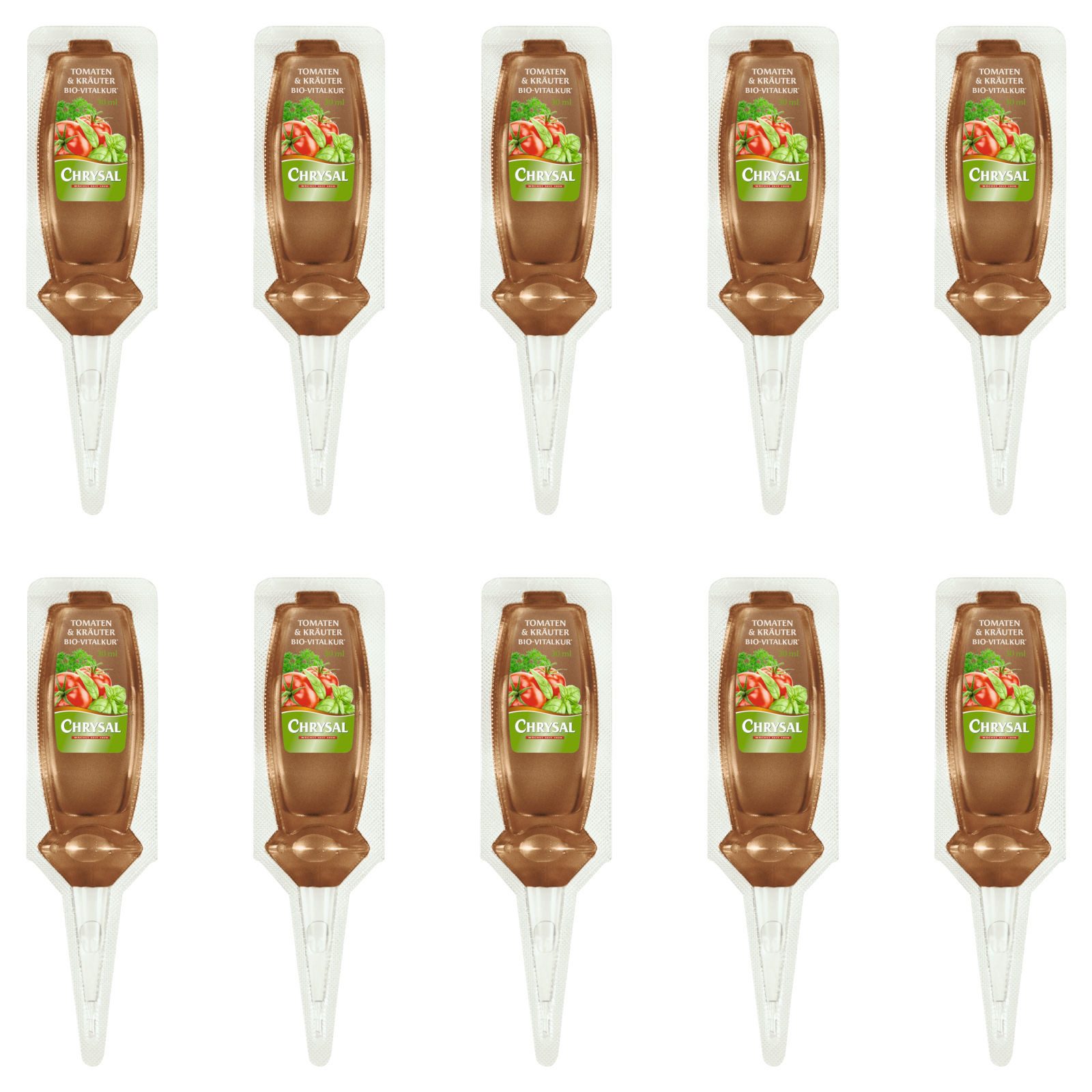 Chrysal Pflanzendünger Bio Tomaten & Kräuter Vitalkur, 10x 30 ml