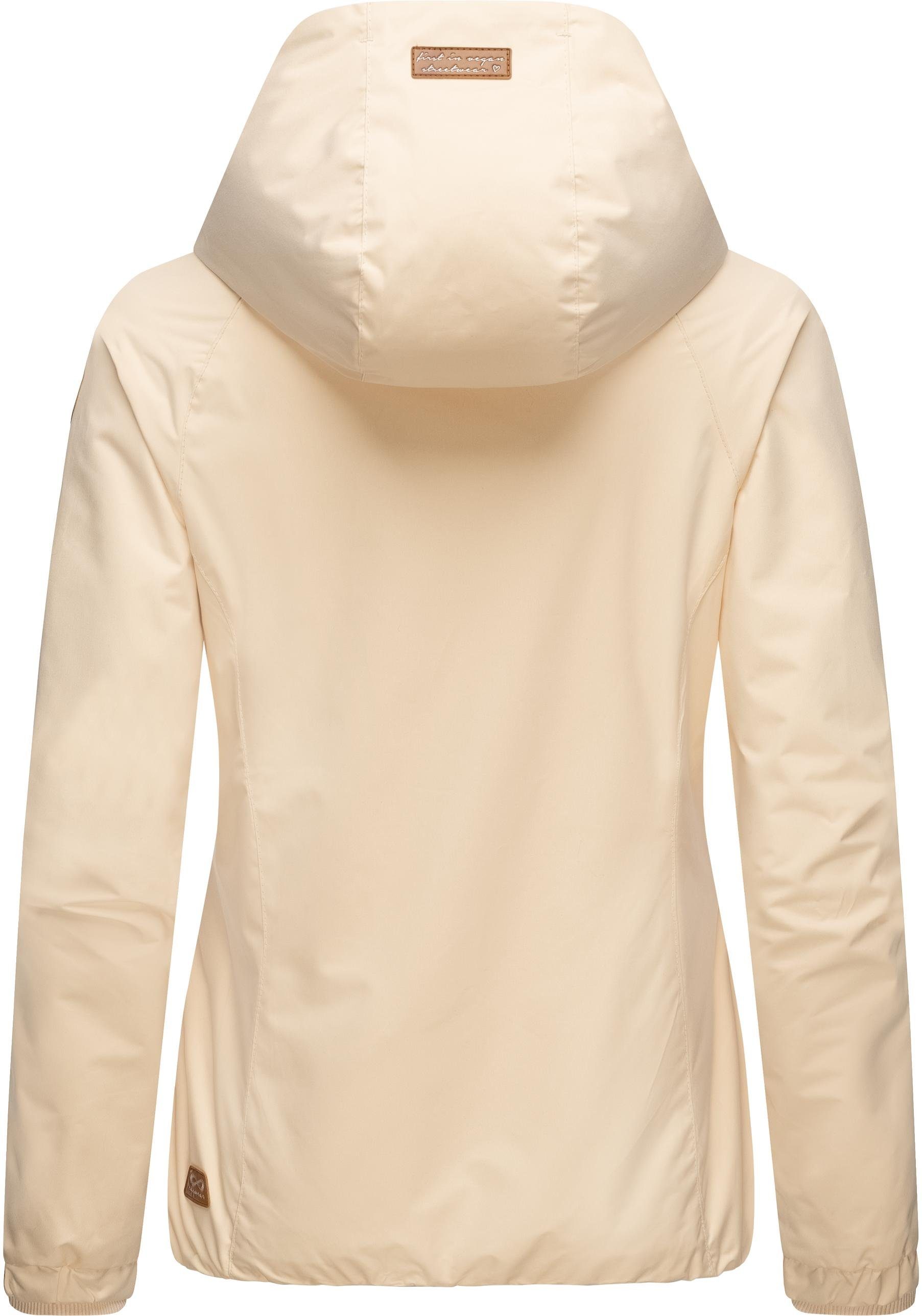 Ragwear Outdoorjacke Dizzie Kapuze Übergangsjacke mit großer stylische cream